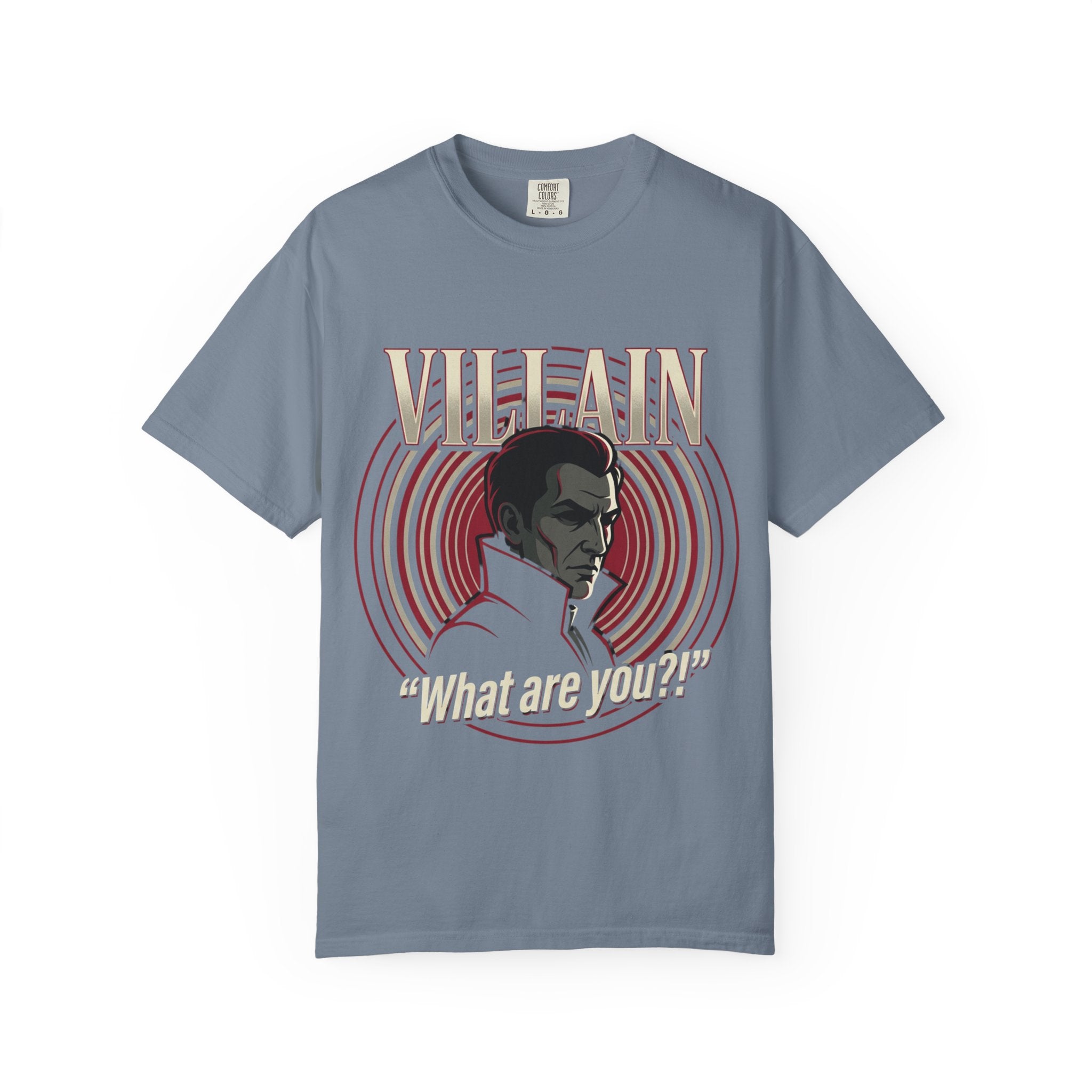 Power Runs Black Villain Portrait T-Shirt — "What Are You?" Graphic Tee by Power Runs Black