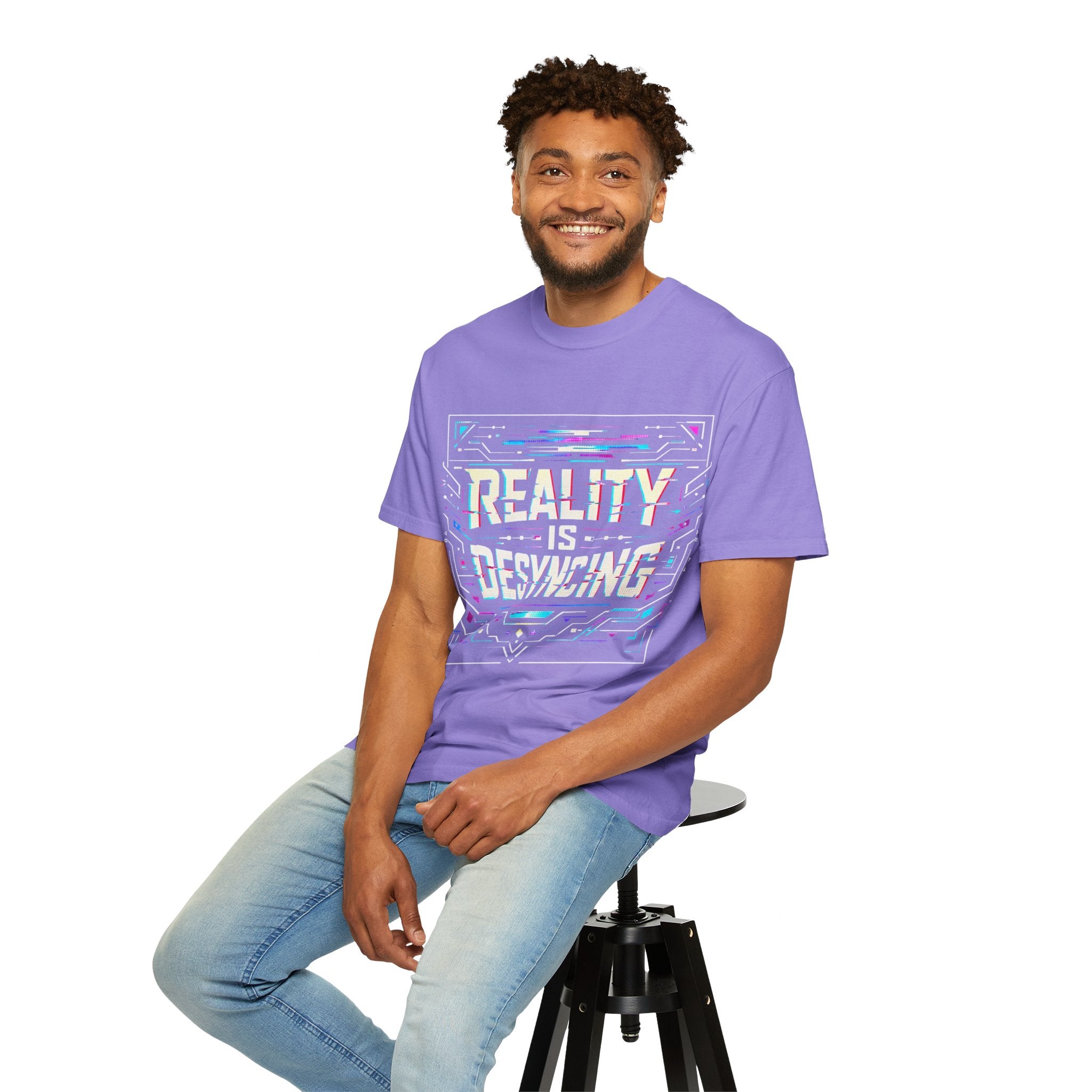 Power Runs Black PRB Glitchy Pastel "Reality Is Desyncing" T-Shirt by Power Runs Black