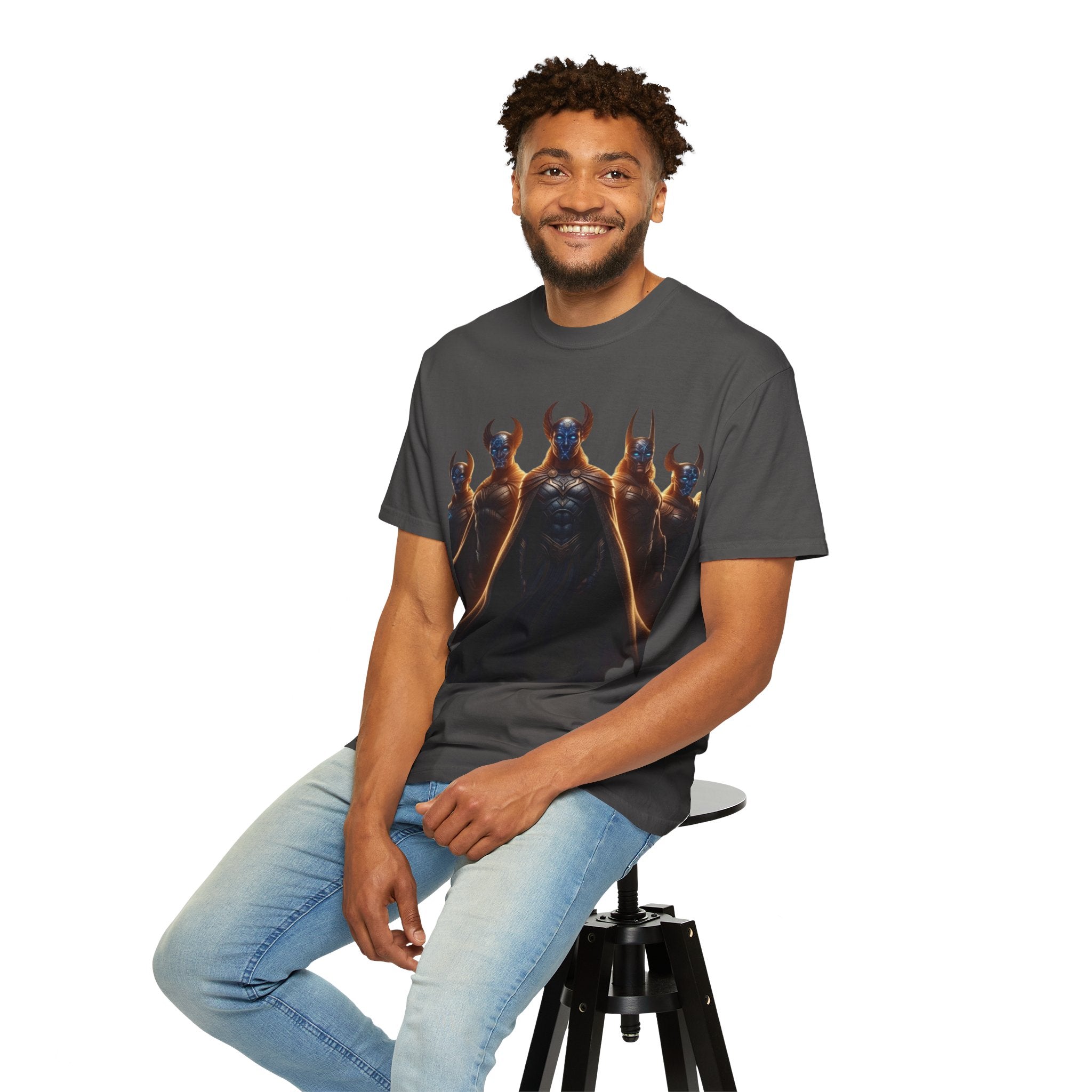 Power Runs Black PRB Dark Legion Graphic T-Shirt — Horned Warriors Fantasy Tee by Power Runs Black