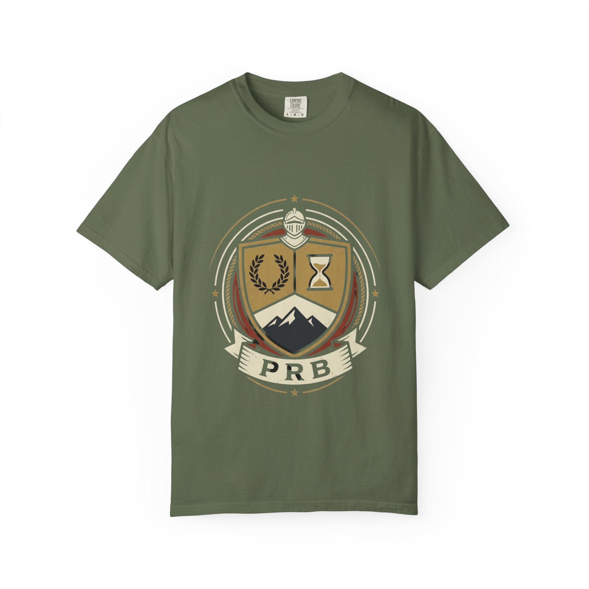 Adventure Crest Emblem T-Shirt | Vintage Mountain Badge Graphic Tee by Printify