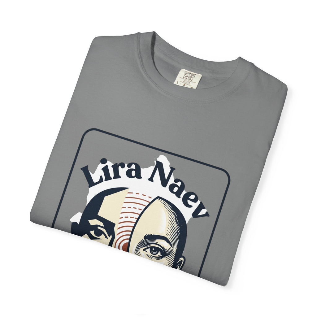 Power Runs Black PRB Lira Naev Split-Face Graphic T-Shirt — “Perception shifts the center” Statement Tee by Power Runs Black