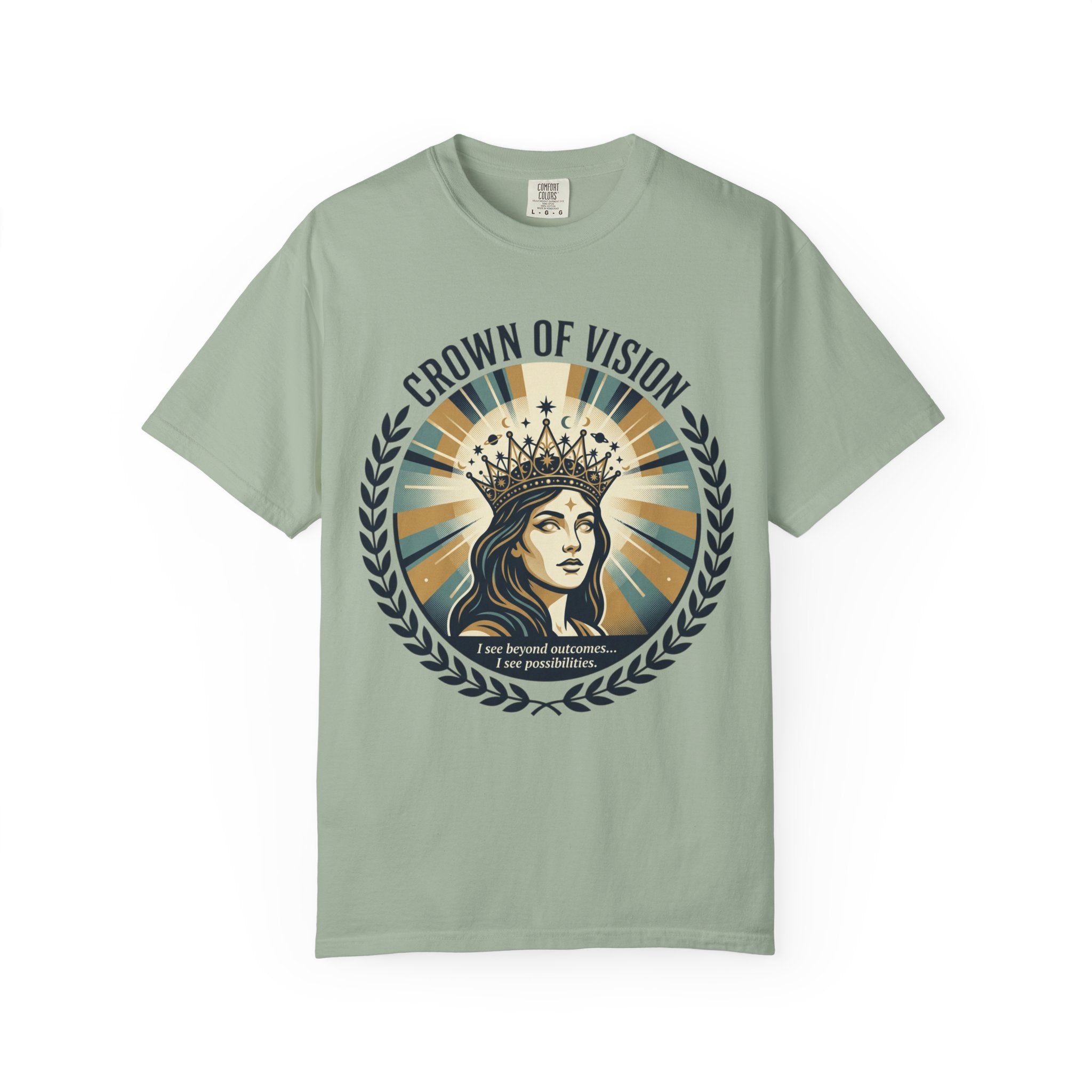 Power Runs Black Crown of Vision T-Shirt — Vintage Inspirational Graphic Tee by Printify