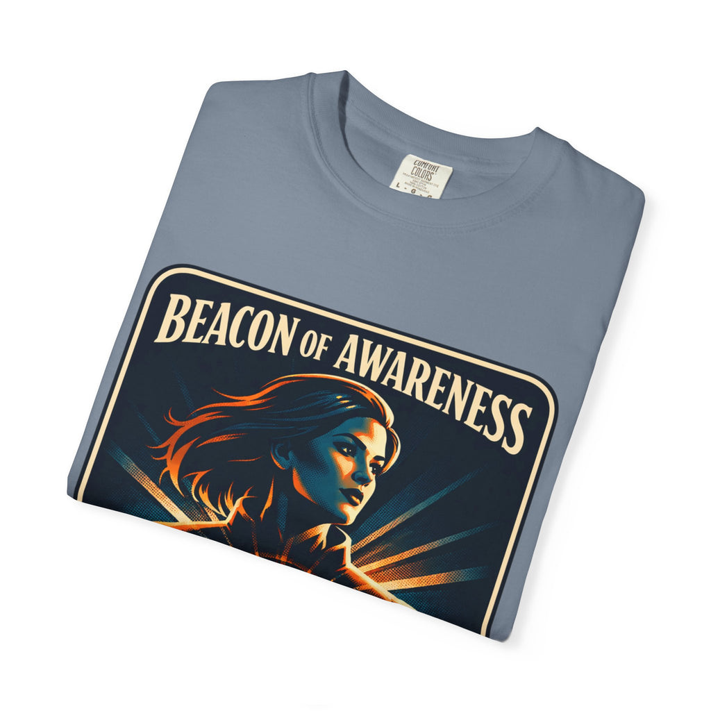 Power Runs Black Beacon of Awareness T-Shirt — “Astra: I hear truth hidden beneath noise” Cosmic Graphic Tee by Power Runs Black