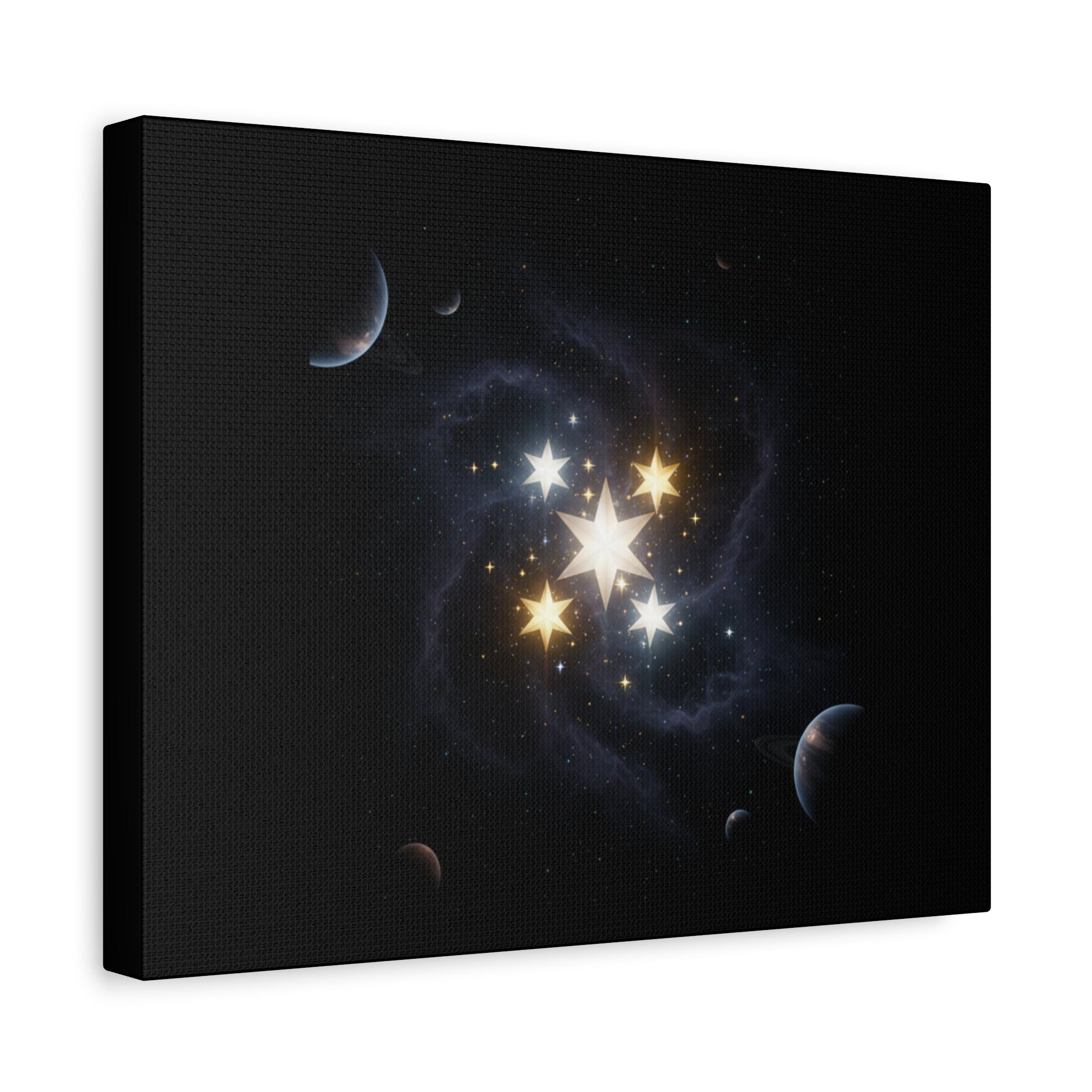 Power Runs Black PRB Glowing Star Constellation Canvas by Power Runs Black