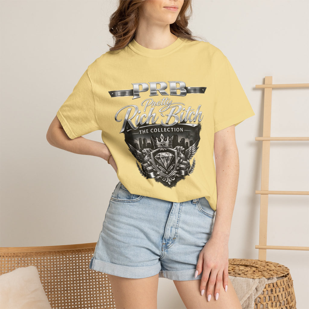 PRB Rebel Biker Crest T-Shirt | Vintage Motorcycle Emblem Tee by Power Runs Black