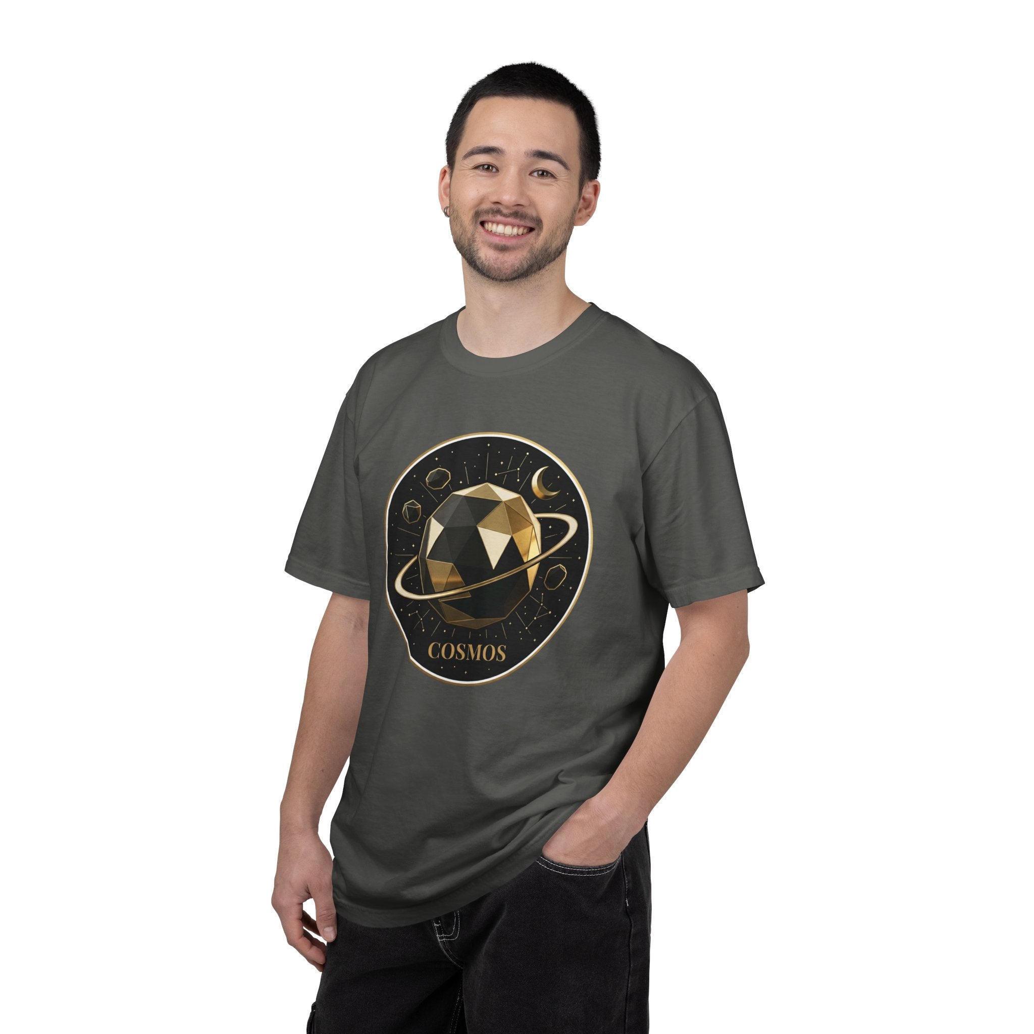 PRB Cosmos Geometric Planet T-Shirt by Power Runs Black