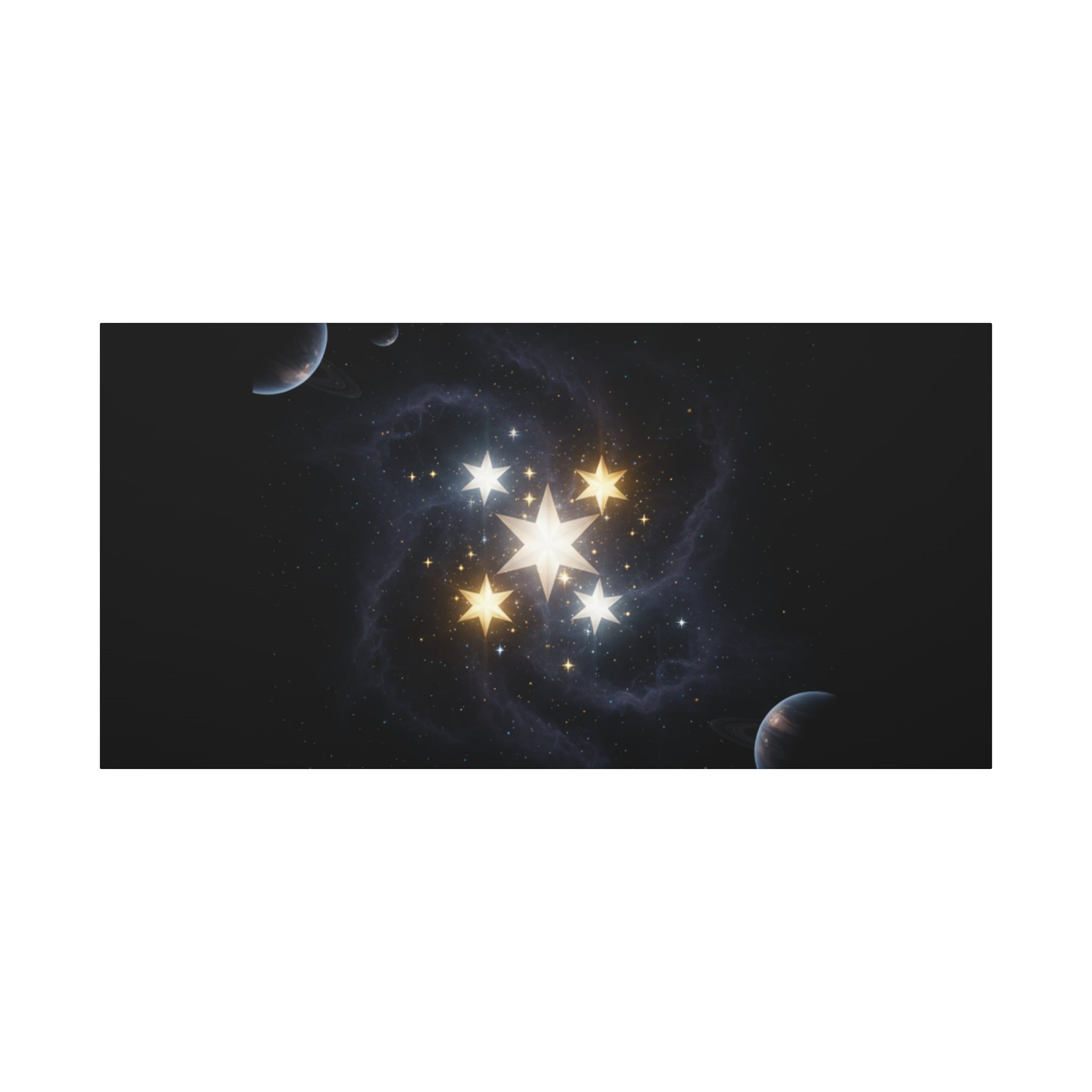 PRB Celestial Star Cluster Matte Canvas Print — Cosmic Planets Wall Art by Printify