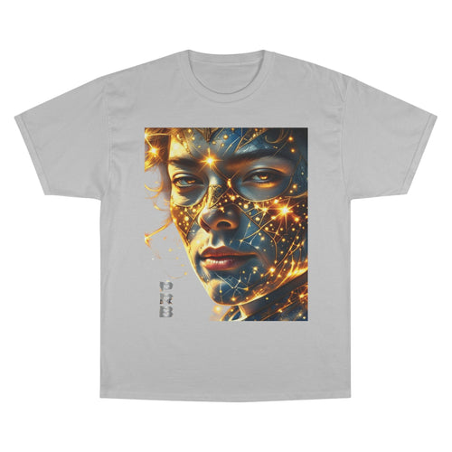 PRB Champion T-Shirt — Cosmic Face Art Tee (Radiant Star Portrait) by Printify