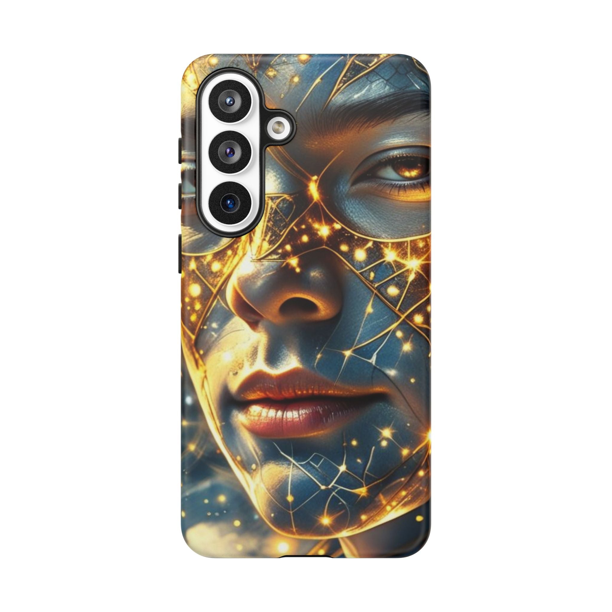 PRB Galactic Portrait Tough Case | Cosmic Face Phone Case, Starry Nebula Design by Printify