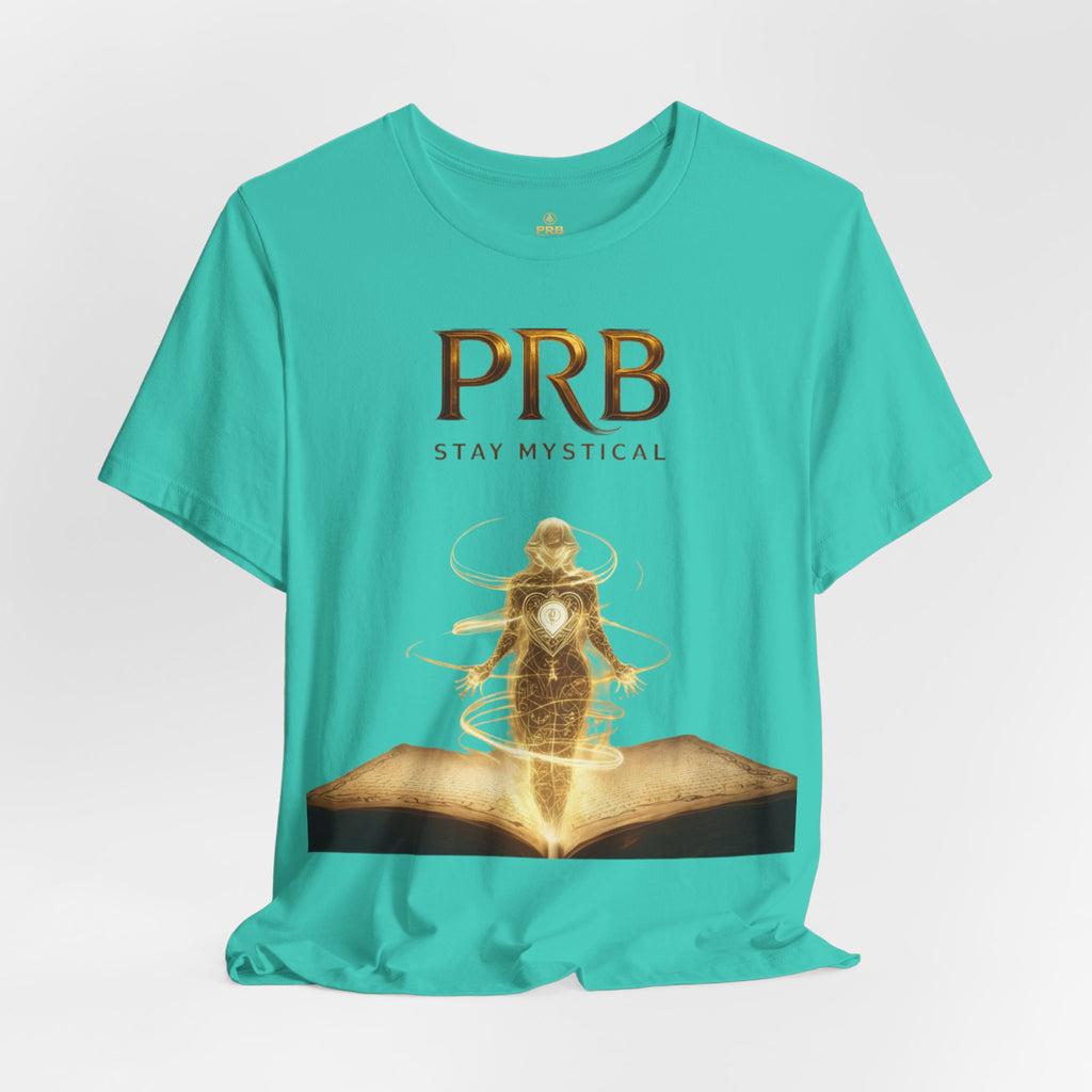 PRB Mystical Graphic Tee – "PRB Stay Mystical" Spiritual Book & Light Design by Power Runs Black