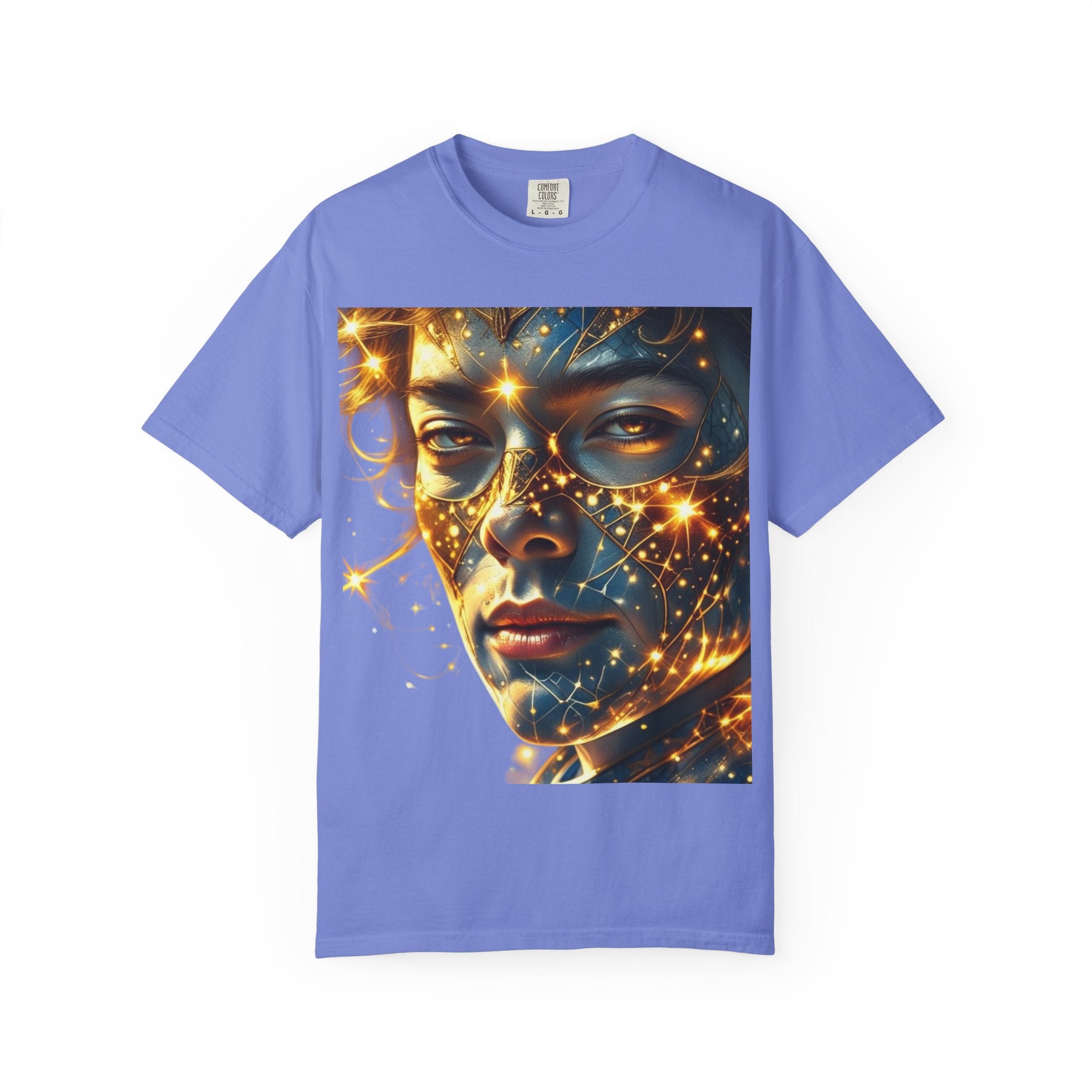 PRB Celestial Glow Unisex Graphic T-Shirt | Luminous Portrait Tee by Power Runs Black
