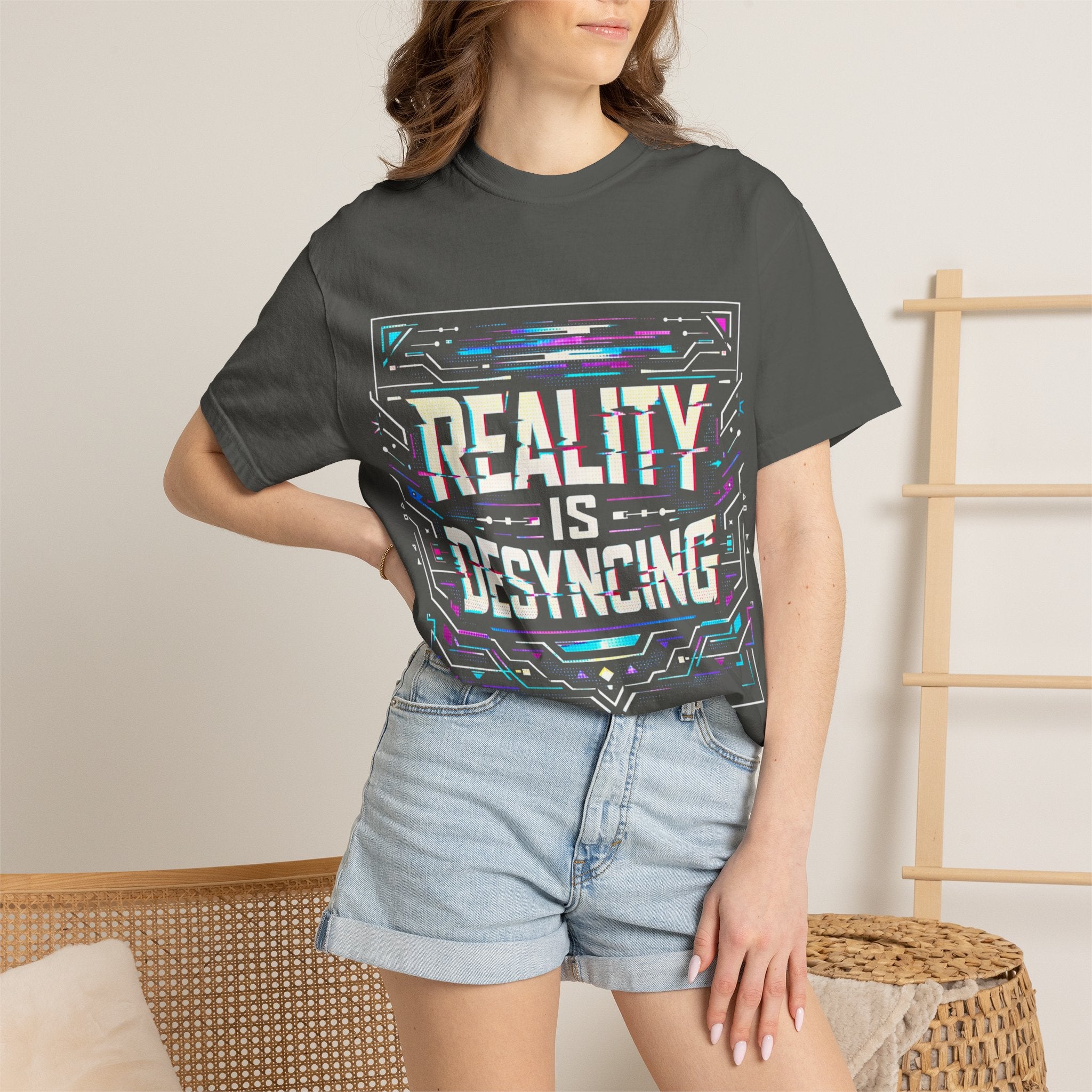 Power Runs Black PRB Glitchy Pastel "Reality Is Desyncing" T-Shirt by Power Runs Black