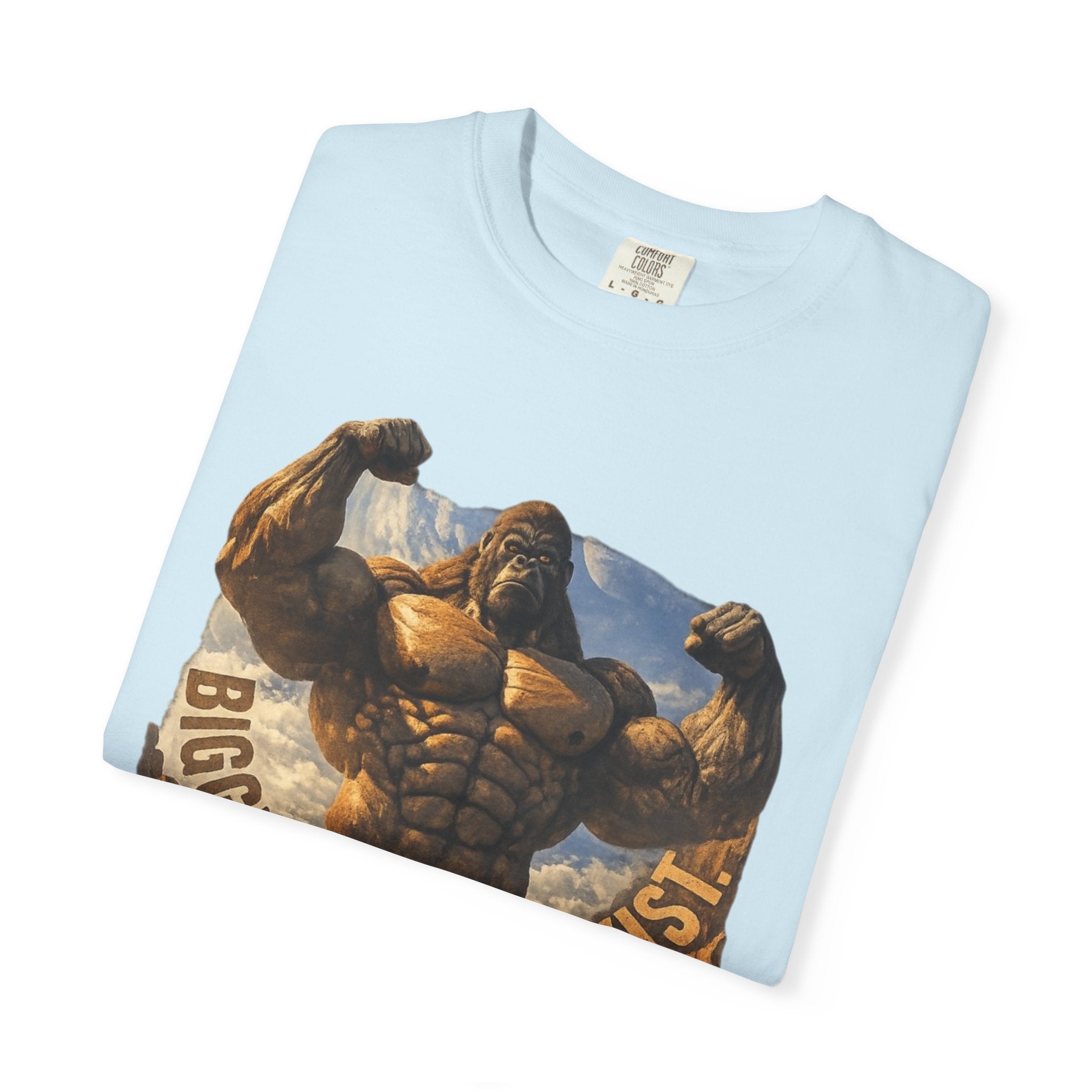 PRB Biggest Flex I Exist T-Shirt — Funny Muscle Gorilla Graphic Tee by Power Runs Black