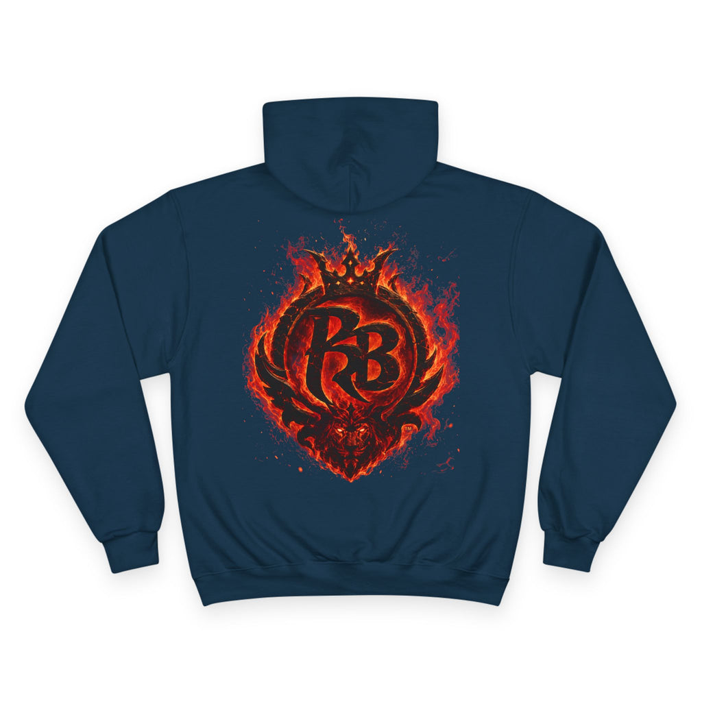 Power Runs Black logo hoodie | Flame crest design by Power Runs Black