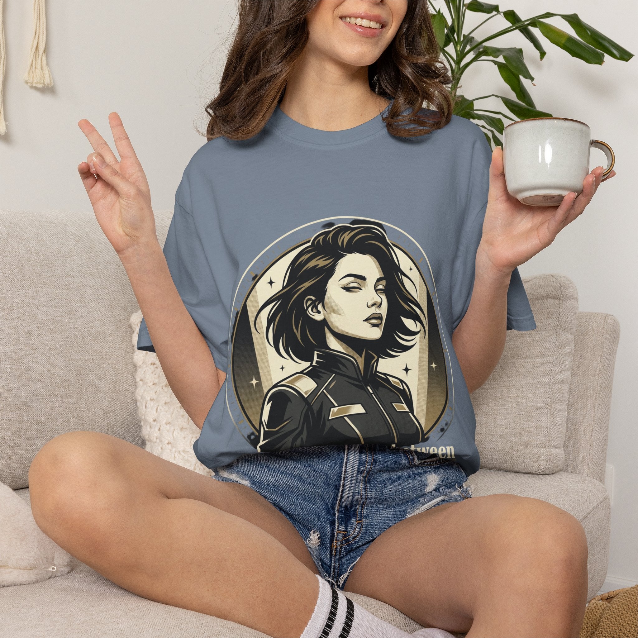 Power Runs Black Retro Space Captain Portrait T-Shirt — 'Fearless Commander' Graphic Tee by Power Runs Black