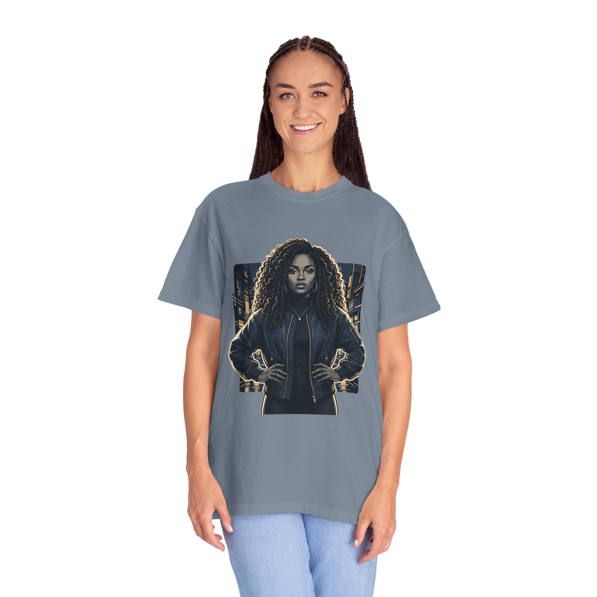 Pretty Rich Bitch The Collection by PRB T-Shirt — Bold Graphic Tee with Empowered Woman Portrait by Power Runs Black