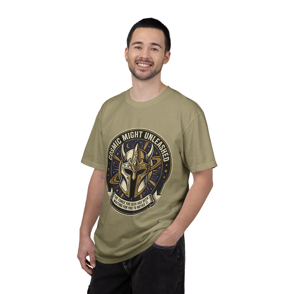 PRB Starforged Flex Cosmic Might Unleashed T-Shirt — Mythic Helmet Graphic Tee by Power Runs Black