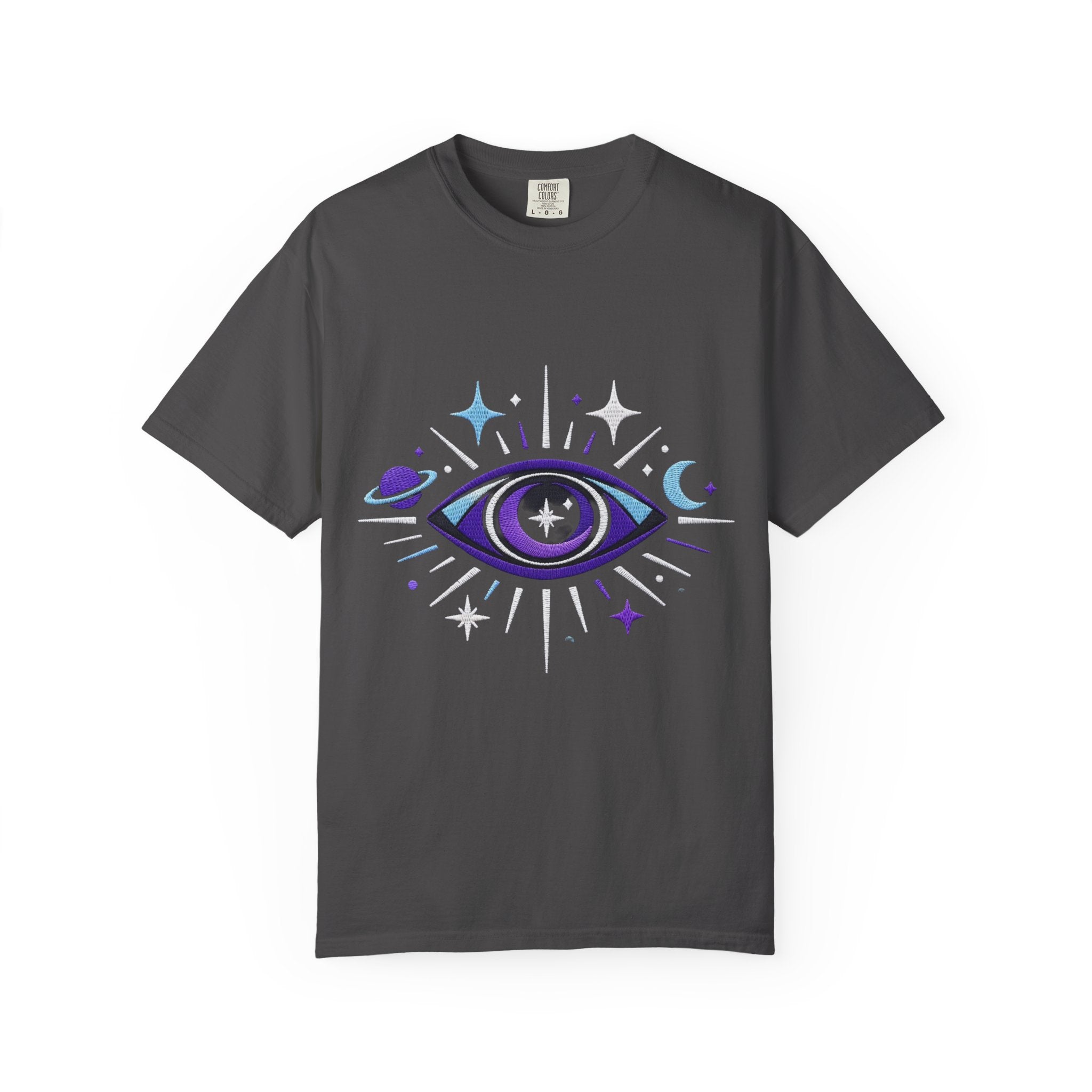 PRB Mystic All-Seeing Eye T-shirt | Cosmic Moon and Stars by Printify