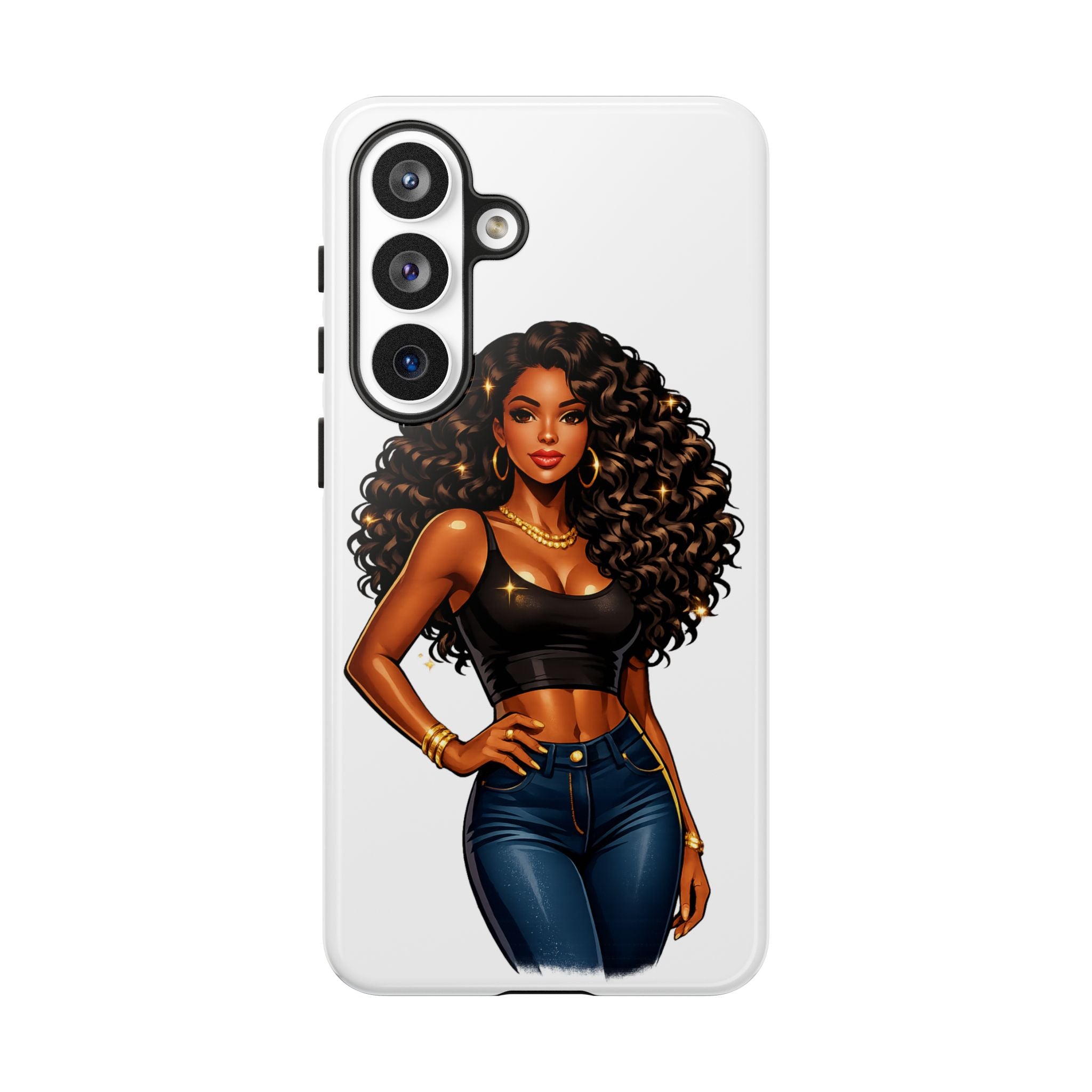 Pretty Rich Bitch by PRB Curly Hair Phone Case by Printify