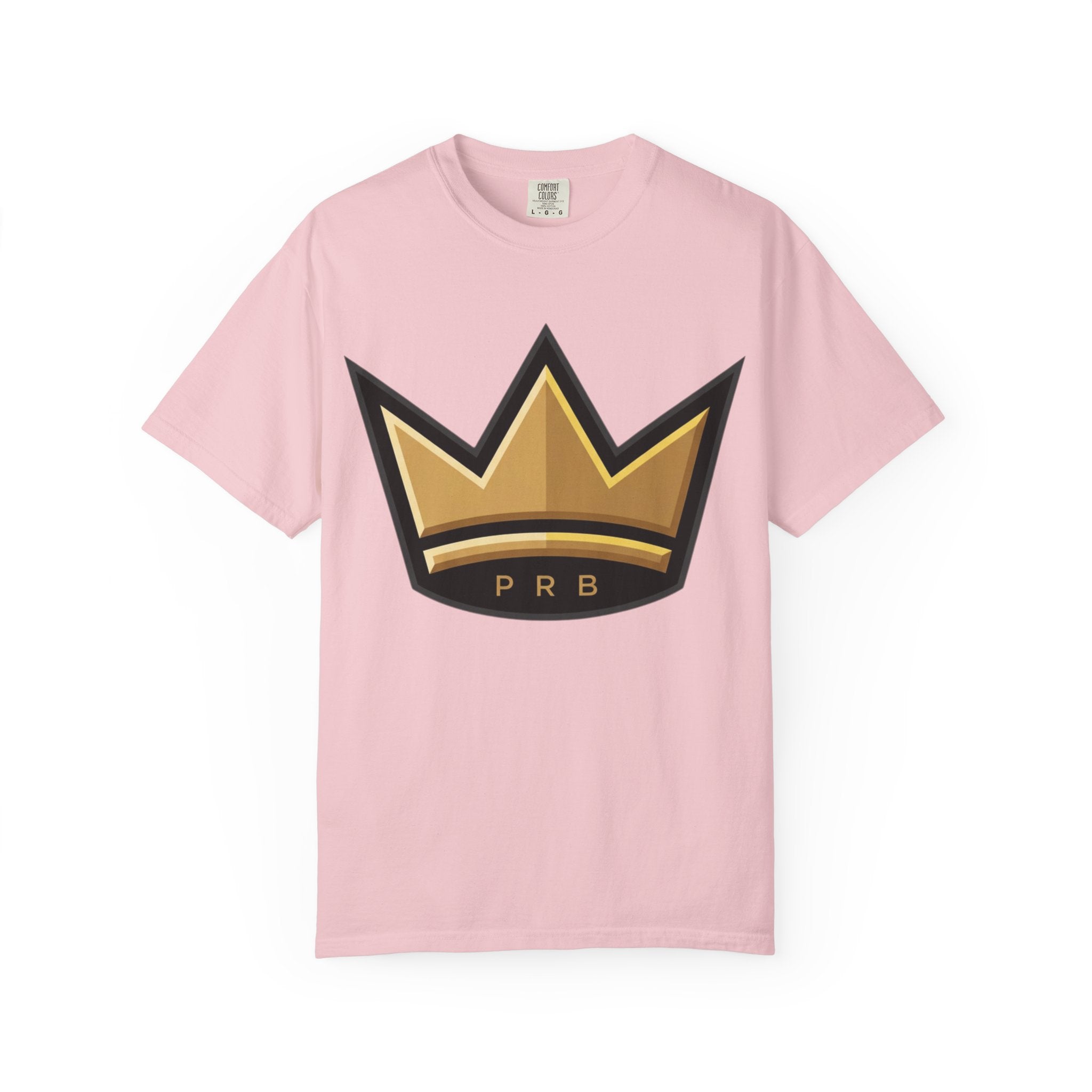PRB Crown & Cosmos Graphic T-Shirt | Gold Royal Crest & Celestial Back by Printify