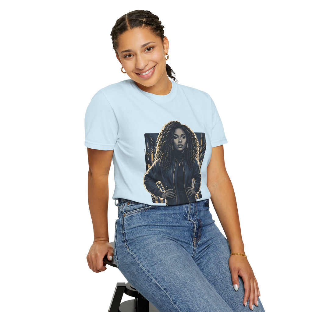 Pretty Rich Bitch The Collection by PRB T-Shirt — Bold Graphic Tee with Empowered Woman Portrait by Power Runs Black