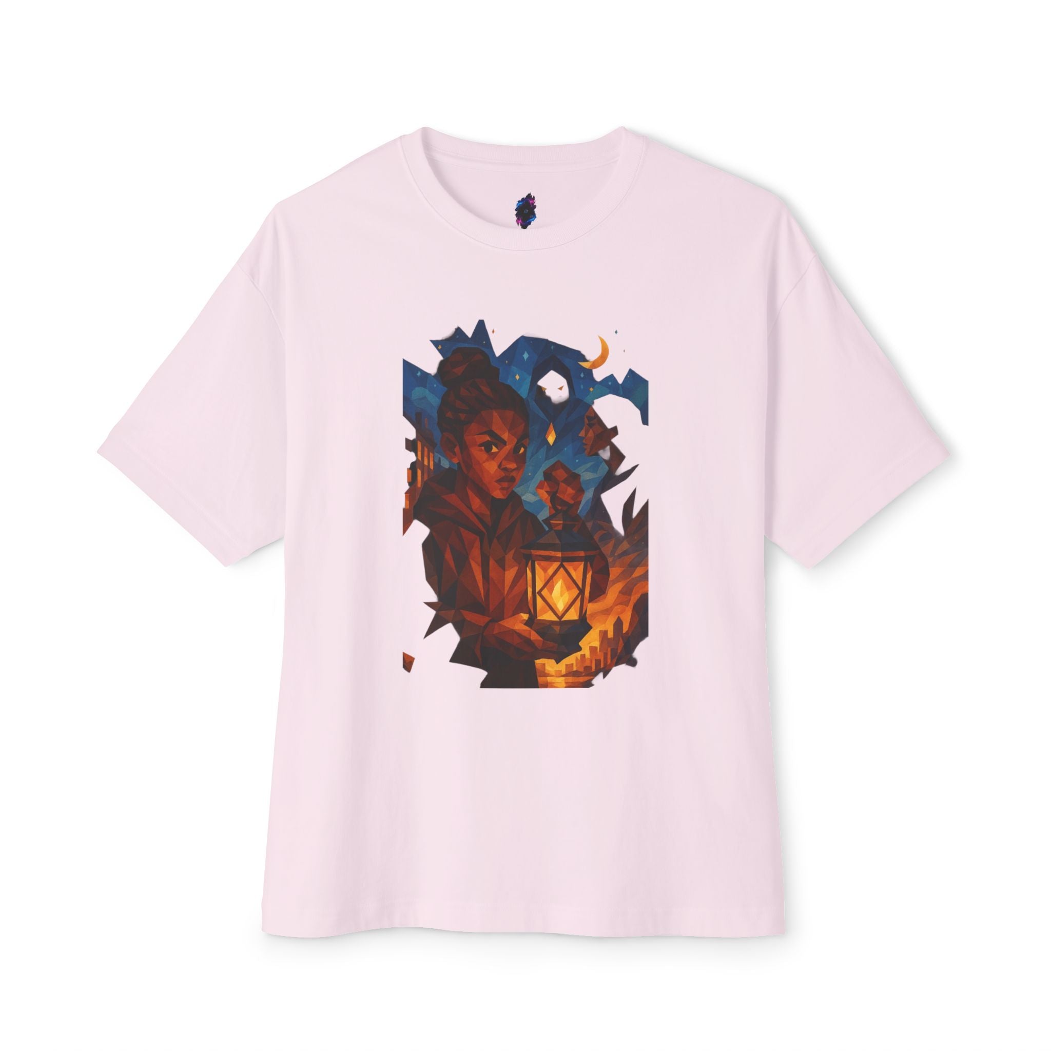 PRB Lantern Night Graphic Tee — Mystical Night Walk Art T-Shirt by Power Runs Black