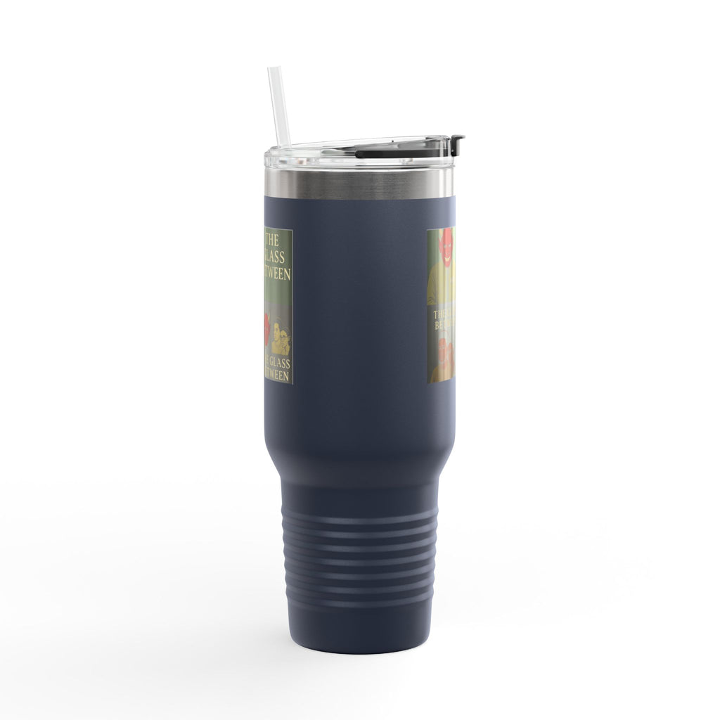 PRB The Glass Between collage travel mug | 40oz insulated tumbler by Power Runs Black