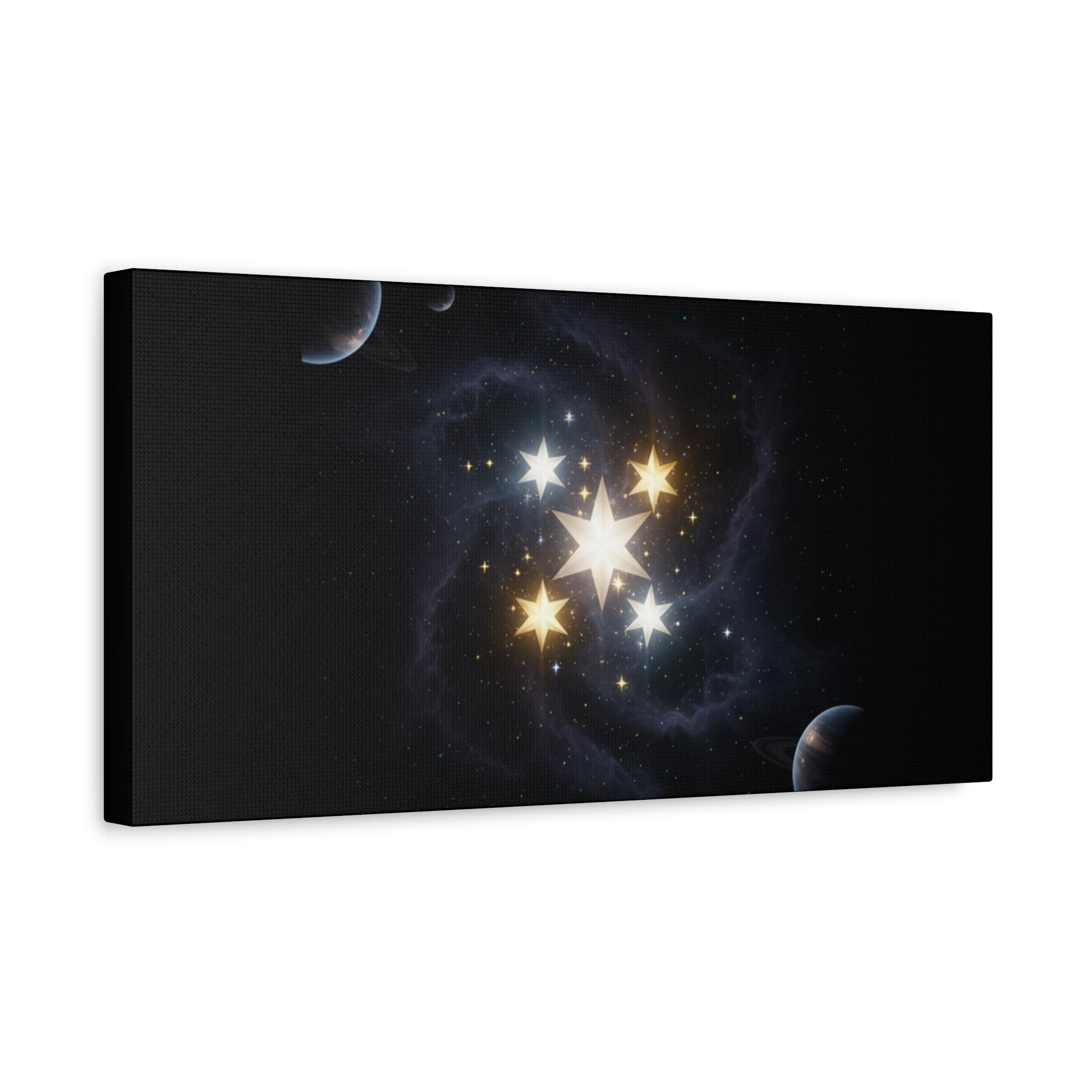 Power Runs Black PRB Glowing Star Constellation Canvas by Power Runs Black