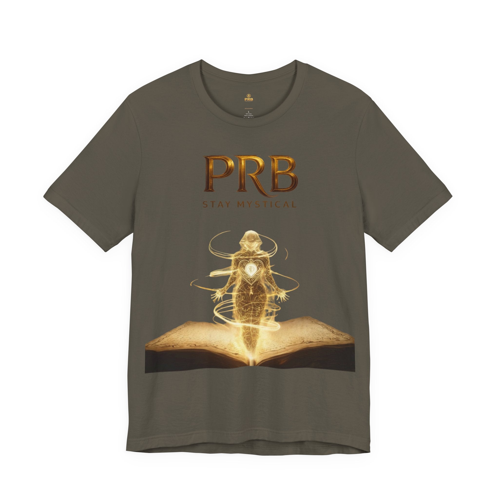 PRB Mystical Graphic Tee – "PRB Stay Mystical" Spiritual Book & Light Design by Power Runs Black