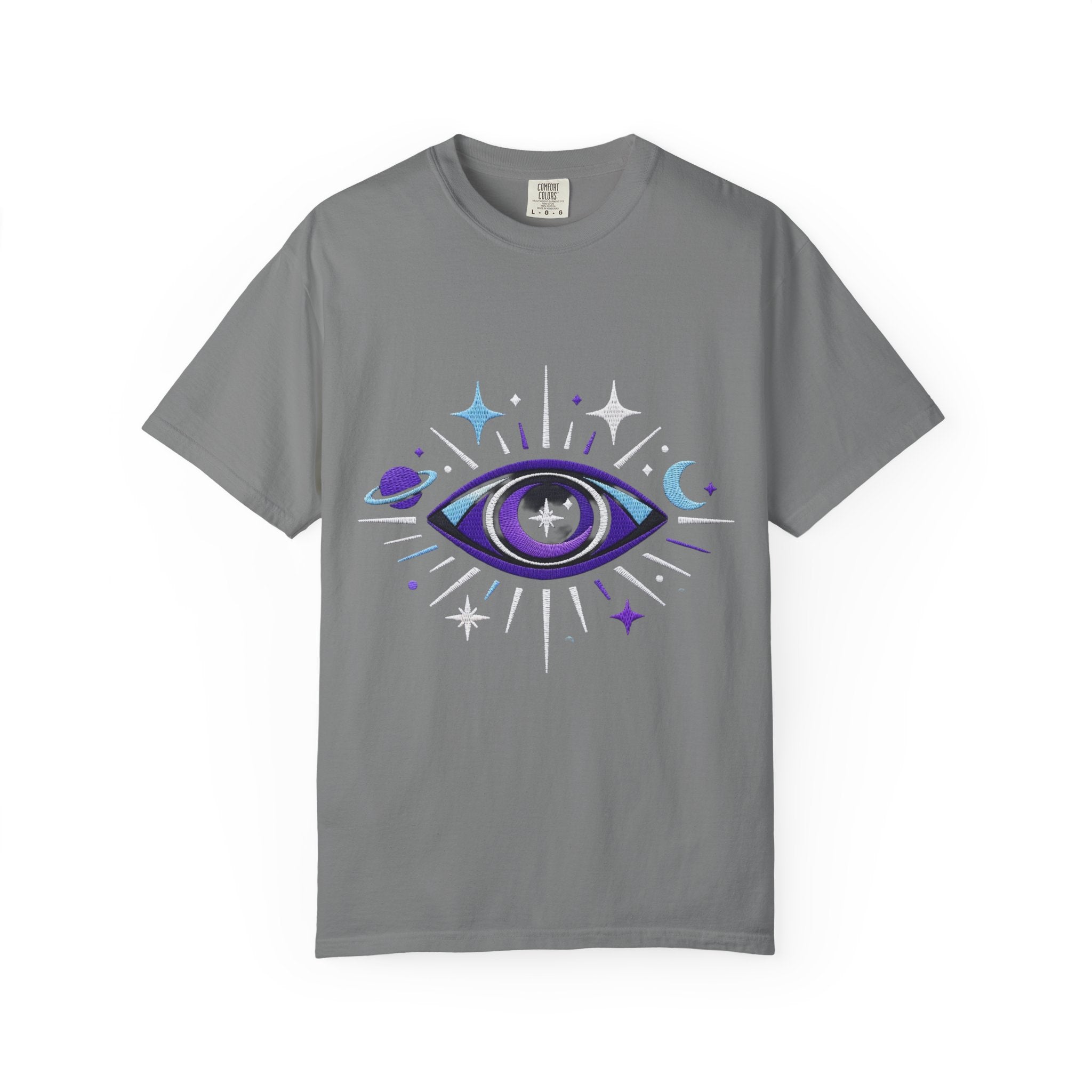 PRB Mystic All-Seeing Eye T-shirt | Cosmic Moon and Stars by Printify