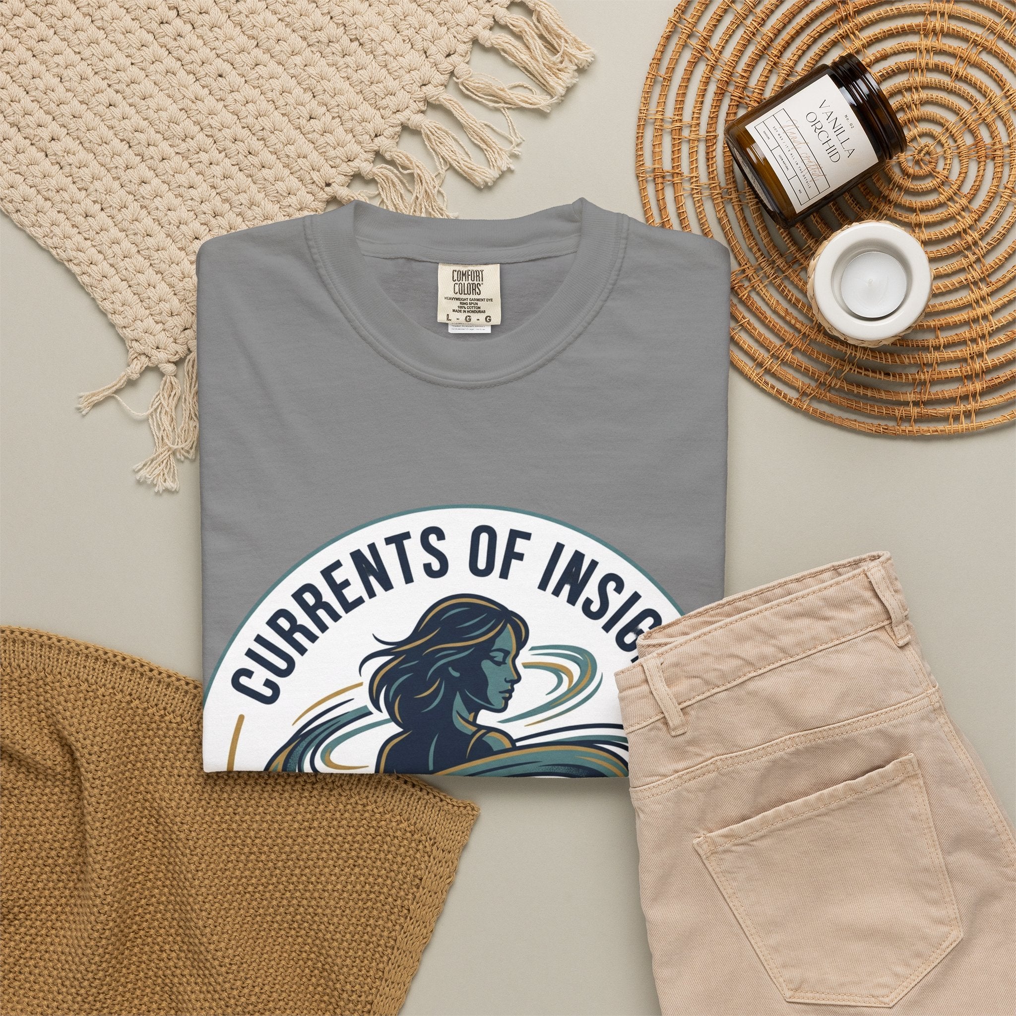 Power Runs Black Currents of Insight T-Shirt — 'Astra: Every thought leaves a trail' Graphic Tee by Power Runs Black