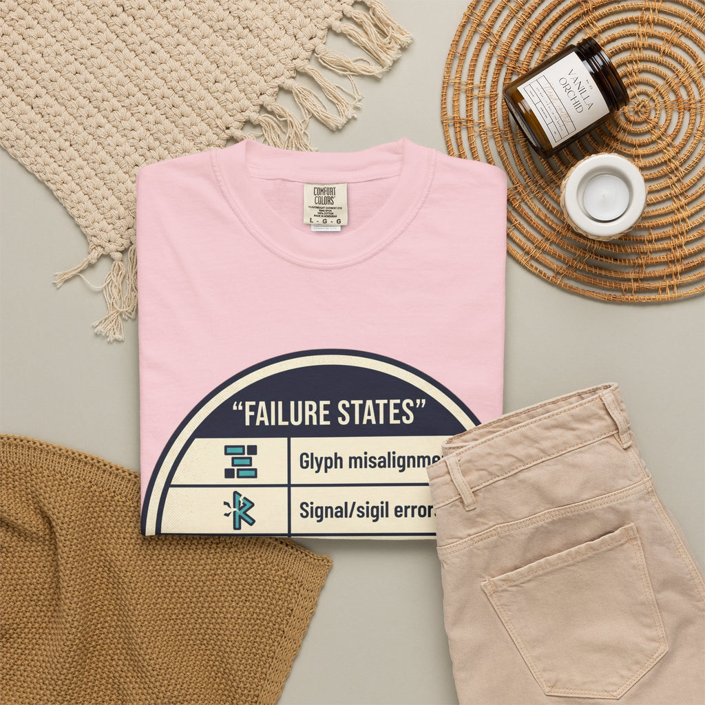 Power Runs Black PRB Failure States T-Shirt — Sci‑Fi Status Badge Graphic Tee by Printify