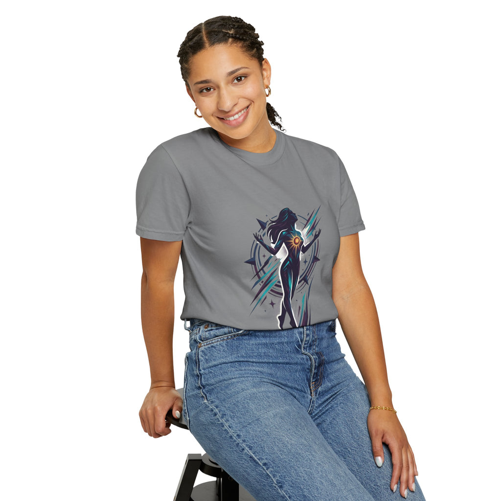 Power Runs Black PRB Ascension Graphic T-Shirt — Cosmic Silhouette Tee by Power Runs Black