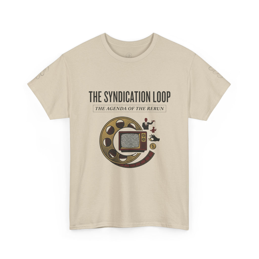 Power Runs Black — "The Agenda of the Arch" Retro TV Ouroboros Graphic Tee by Printify