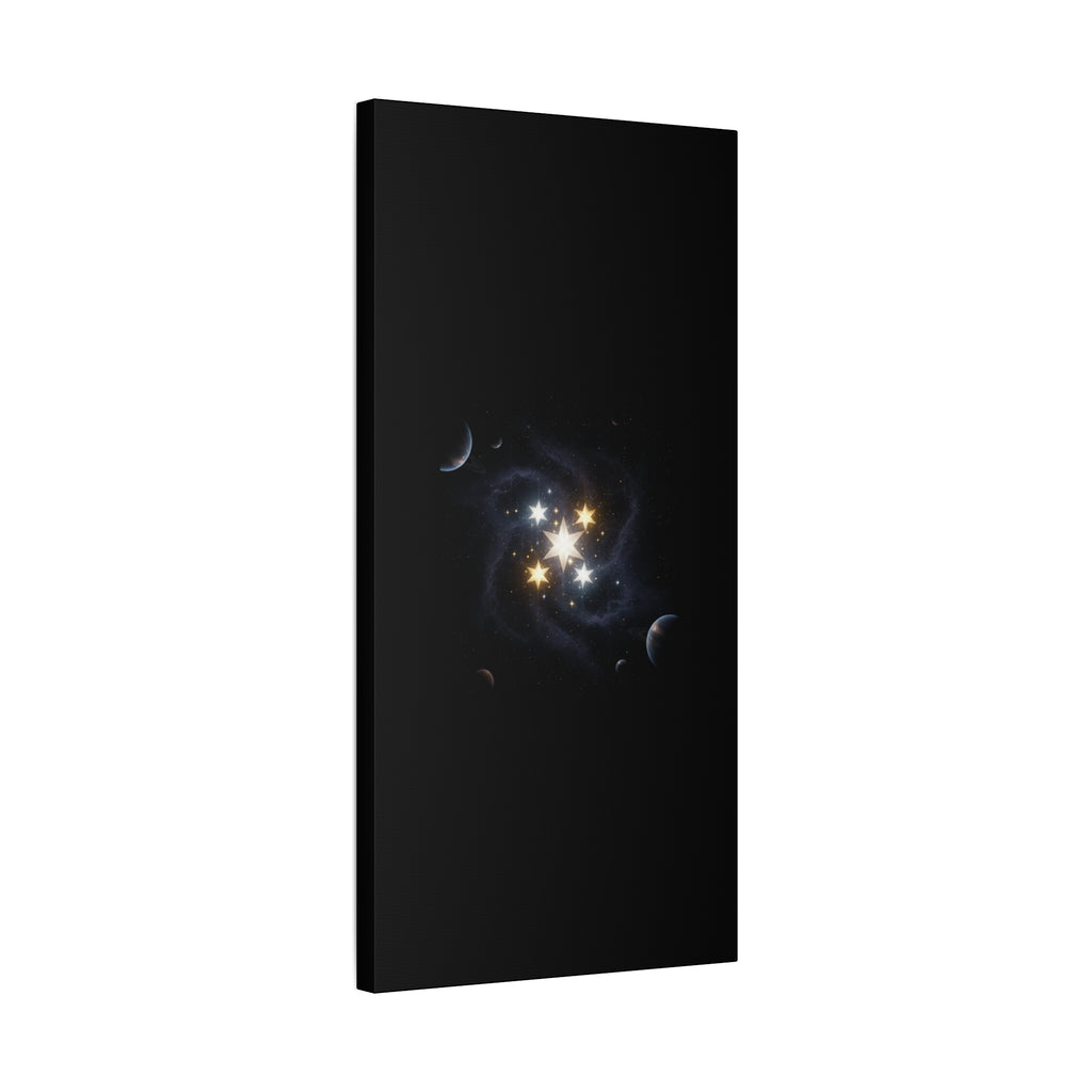 Power Runs Black PRB Glowing Star Constellation Canvas by Power Runs Black