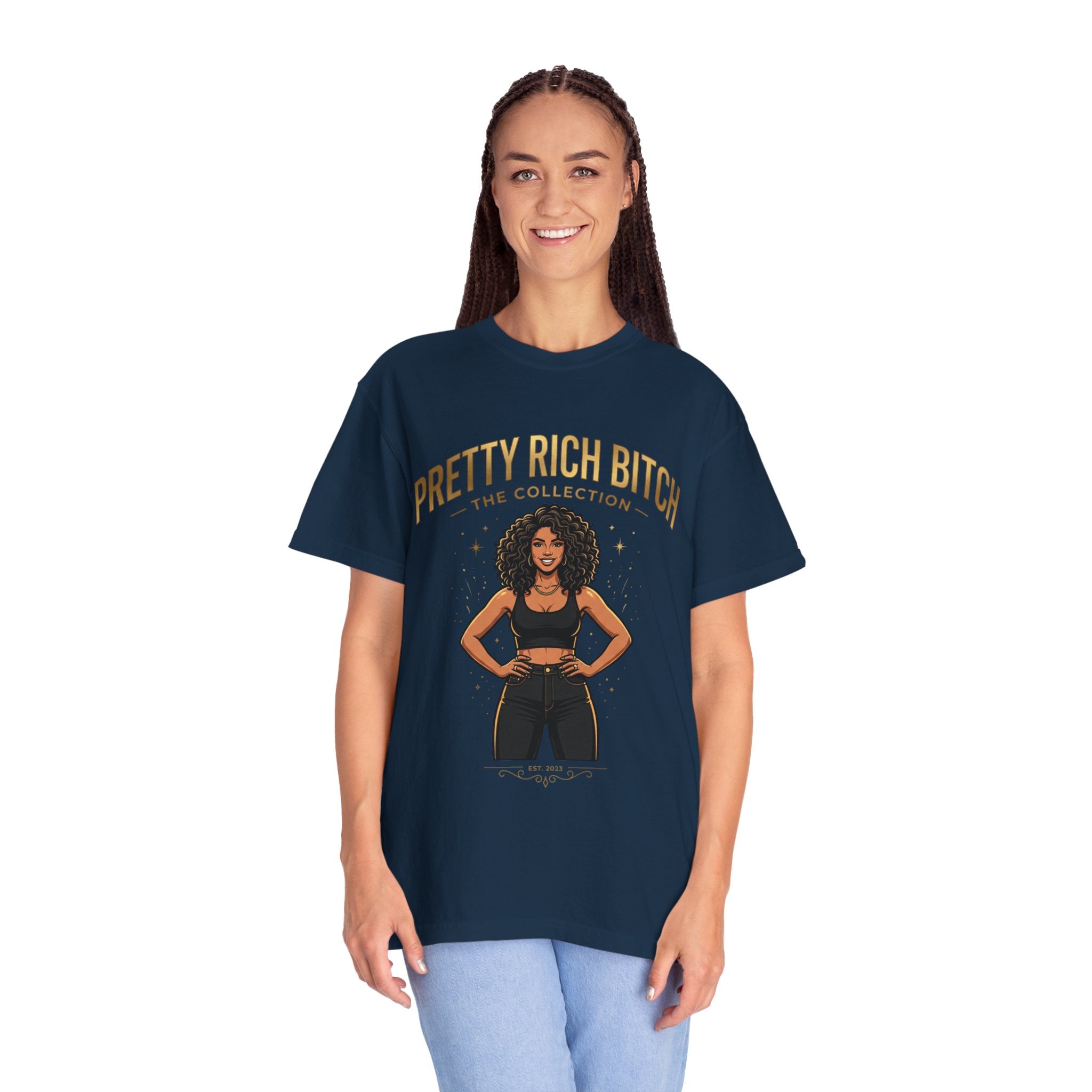 Pretty Rich Bitch The Collection by PRB T-Shirt — Empowered Black Woman Graphic Tee by Power Runs Black
