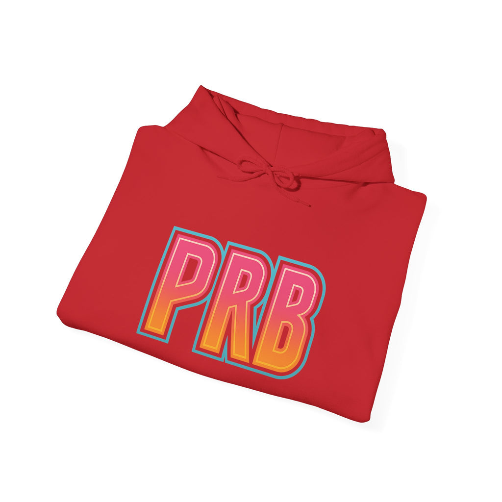 PRB Graphic Hoodie — Colorful Cityscape Pullover by Power Runs Black