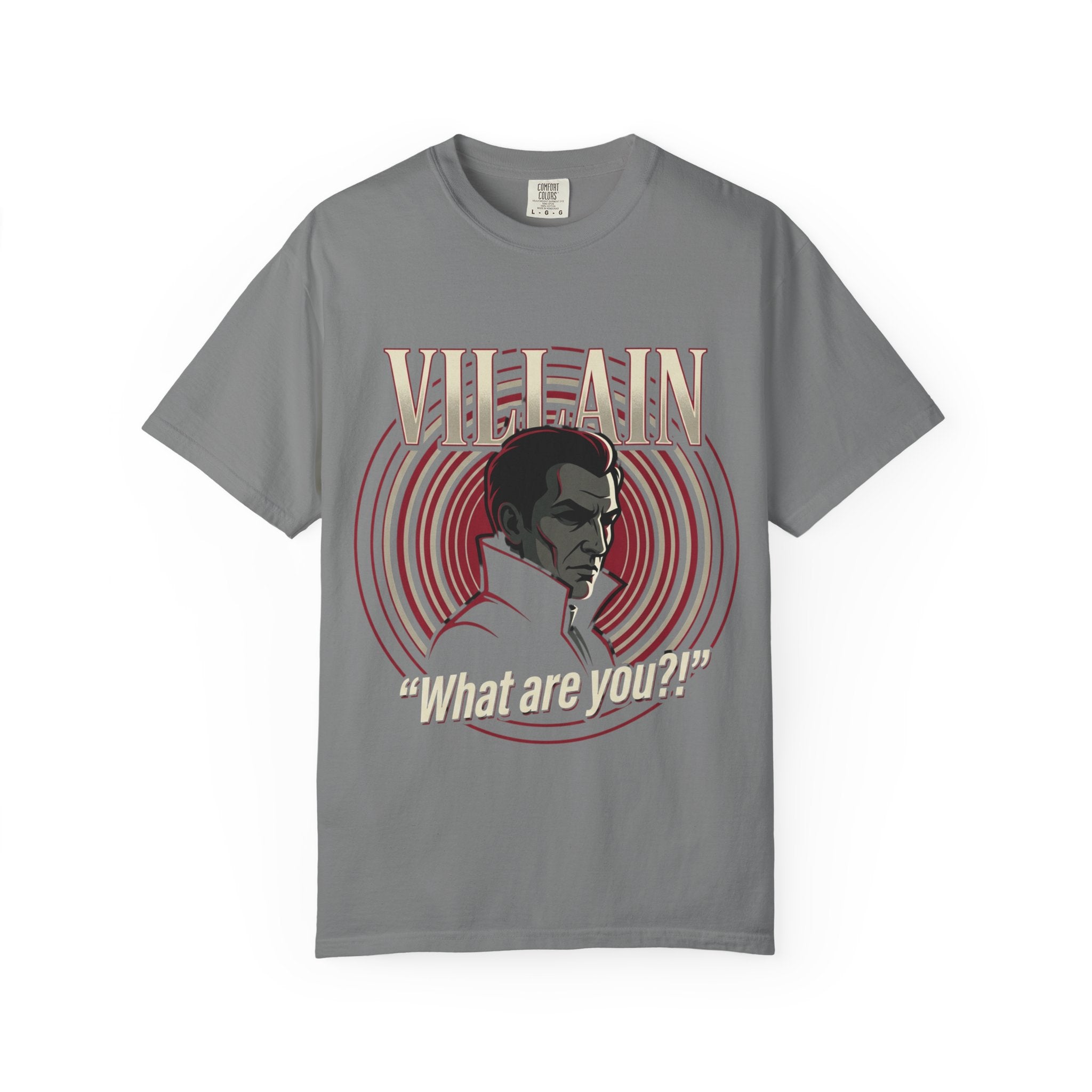 Power Runs Black Villain Portrait T-Shirt — "What Are You?" Graphic Tee by Power Runs Black