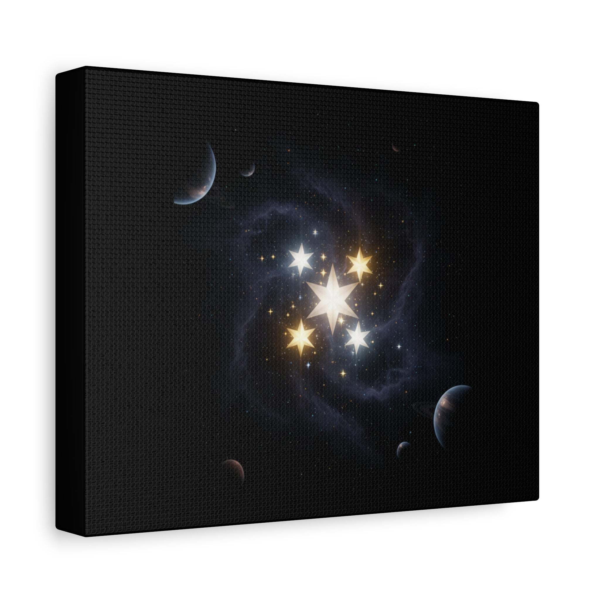 PRB Celestial Star Cluster Matte Canvas Print — Cosmic Planets Wall Art by Printify