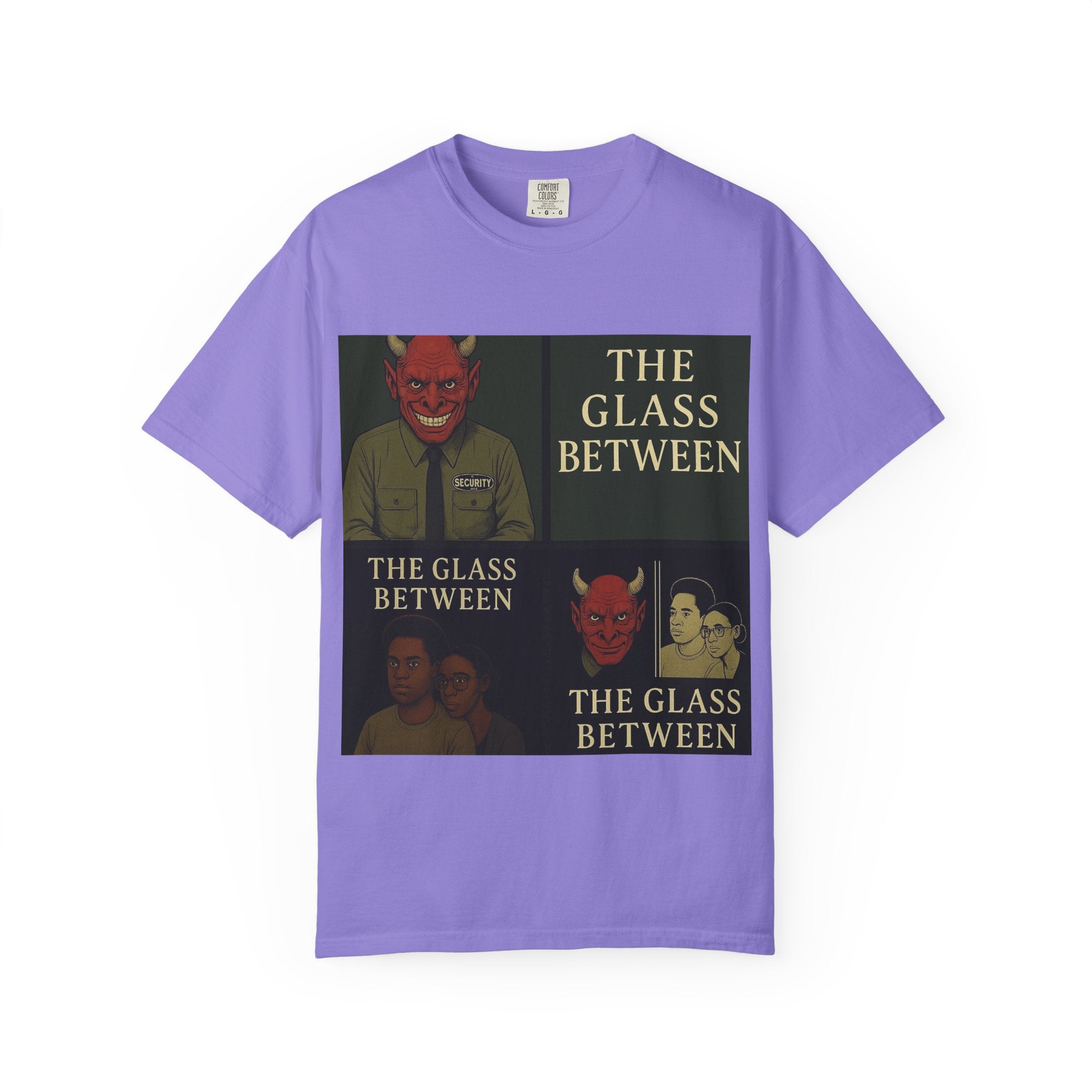 PRB The Glass Between Vintage Collage T-Shirt by Power Runs Black