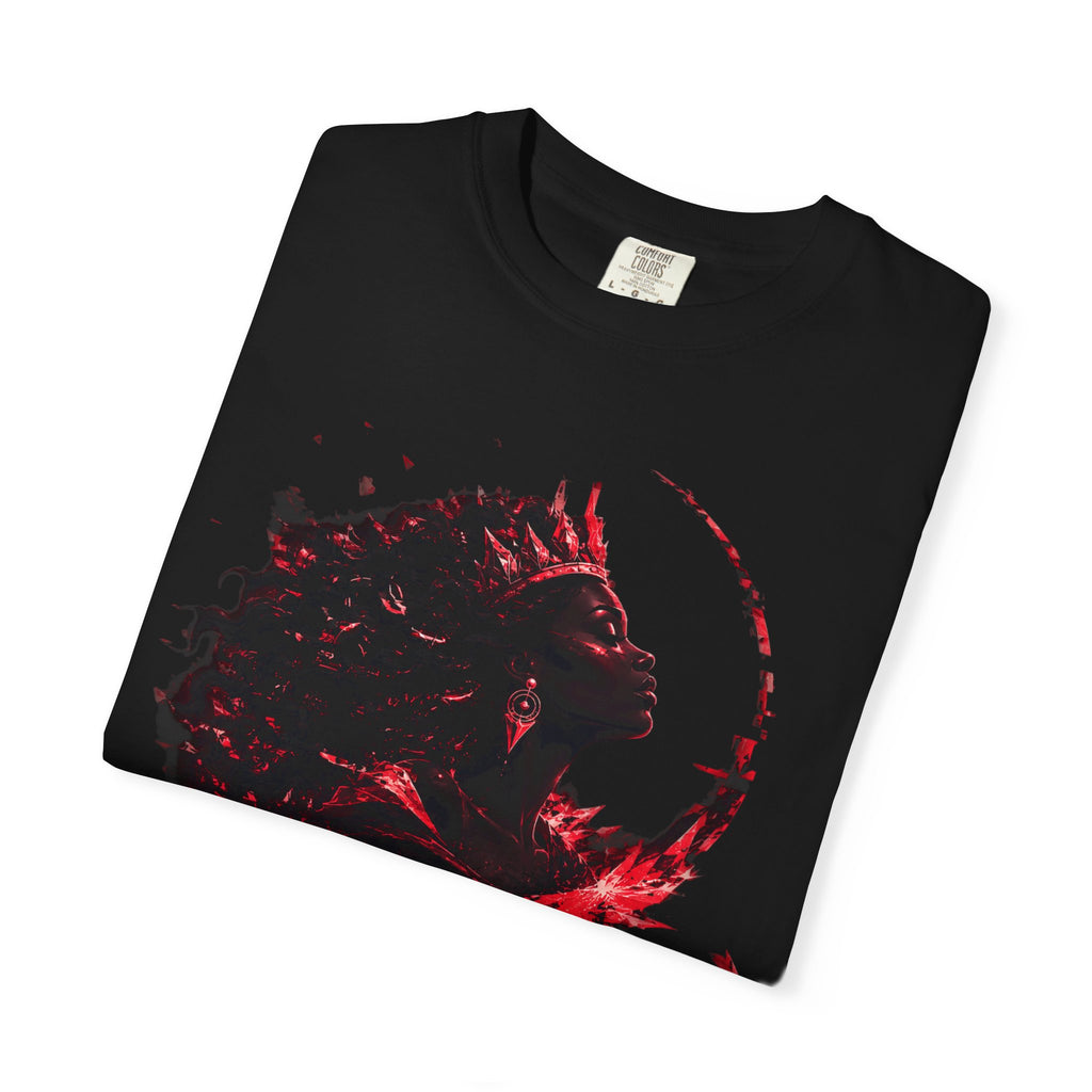 Power Runs Black Crown T-Shirt | Gothic Silhouette Artwork by Power Runs Black