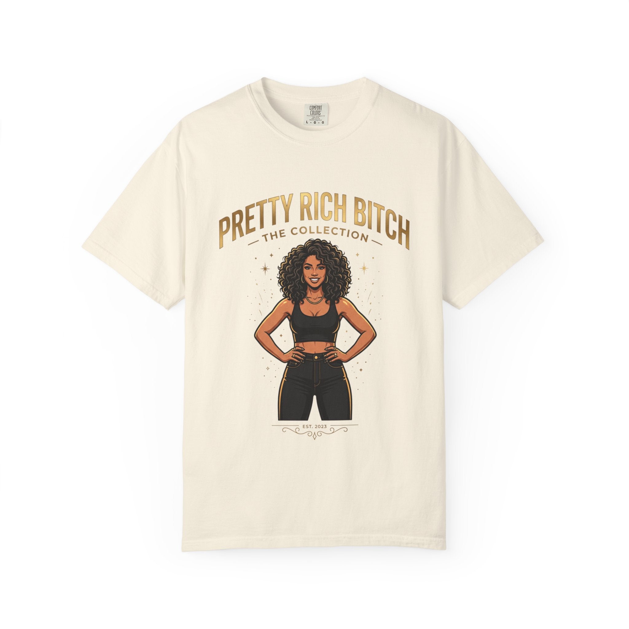 Pretty Rich Bitch The Collection by PRB T-Shirt — Empowered Black Woman Graphic Tee by Power Runs Black