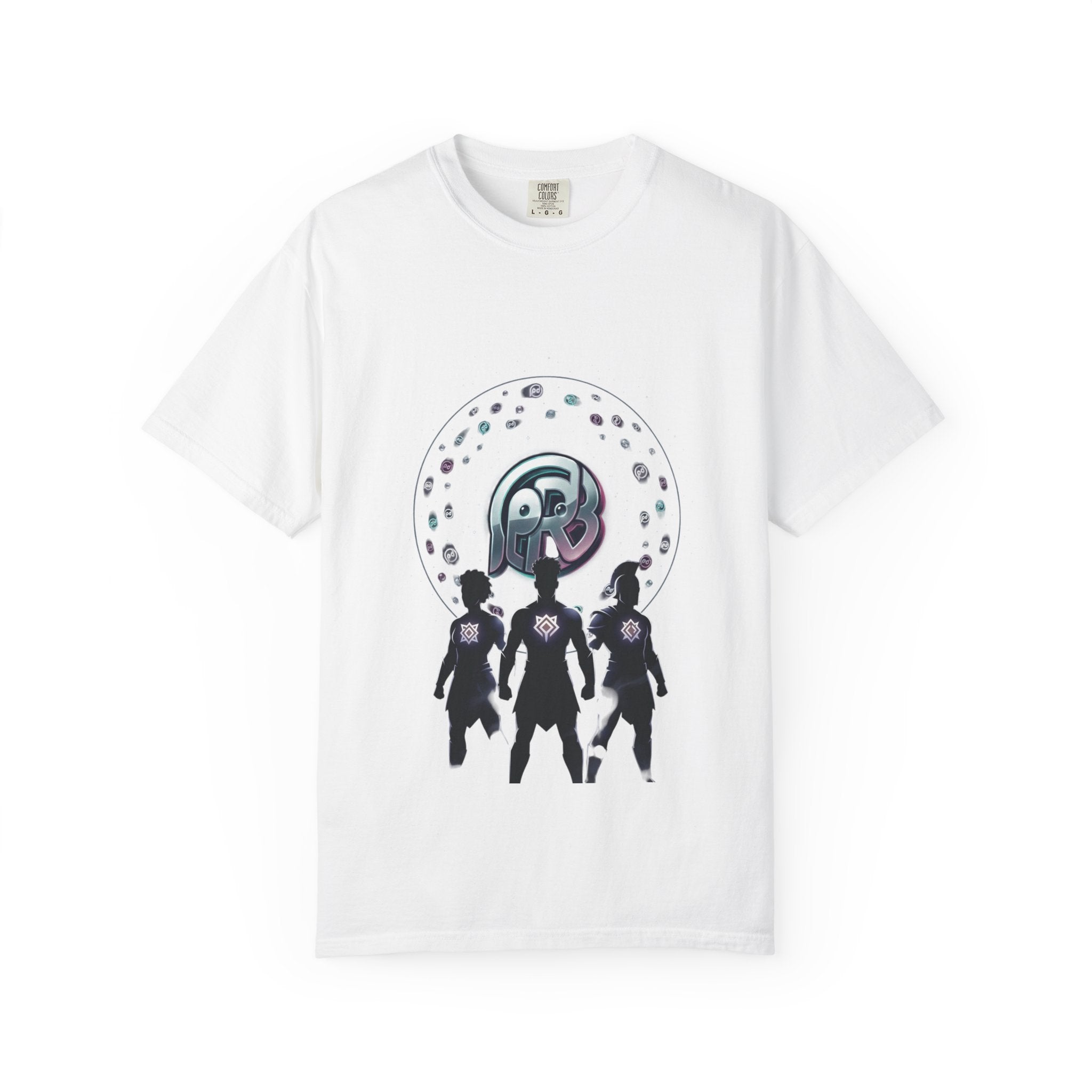 Printify PRB Retro Orb Logo T-Shirt — Vintage Circular Graphic Tee - T-Shirt