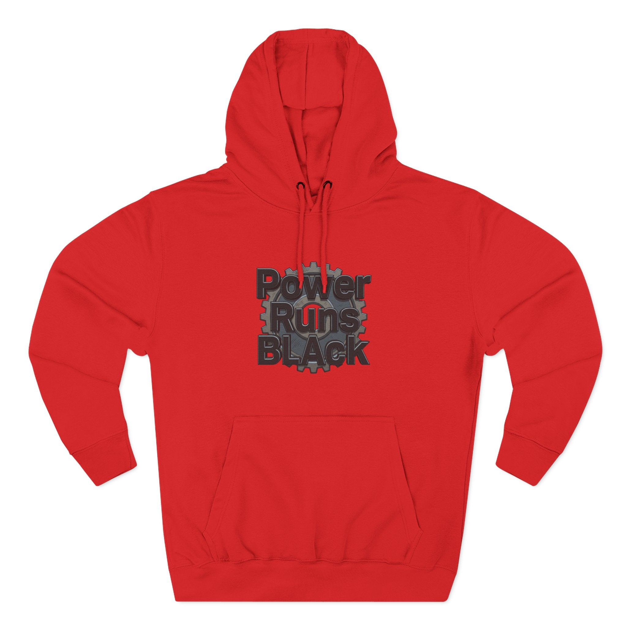 PRB Built of Power Graphic Hoodie — ‘Power Runs Black’ Industrial Mech Design by Power Runs Black