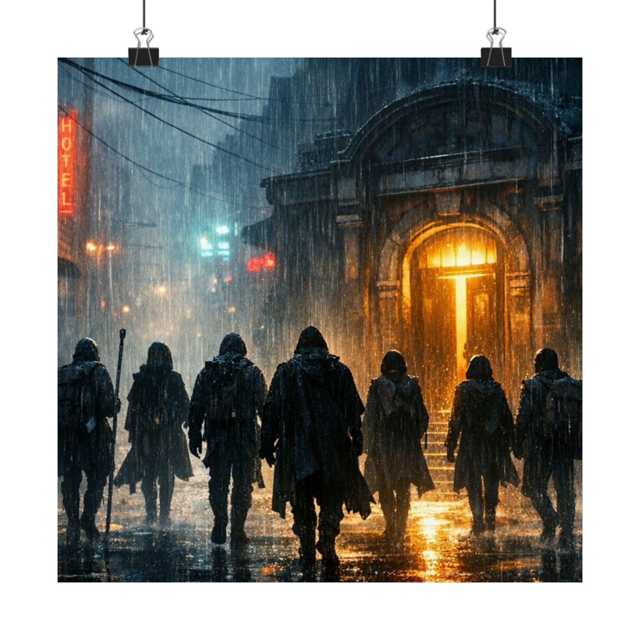 Power Runs Black PRB The Starbound Seven Matte Vertical Posters by Printify