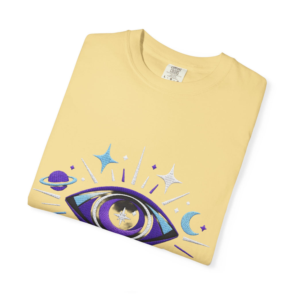 PRB Mystic All-Seeing Eye T-shirt | Cosmic Moon and Stars by Printify