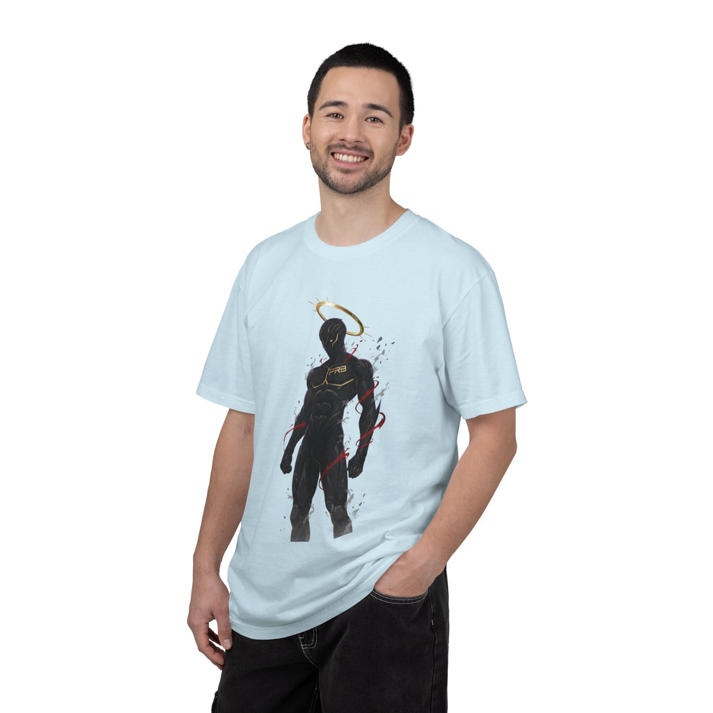 PRB Shadow Hero Graphic T-Shirt — Haloed Vigilante Illustration by Power Runs Black
