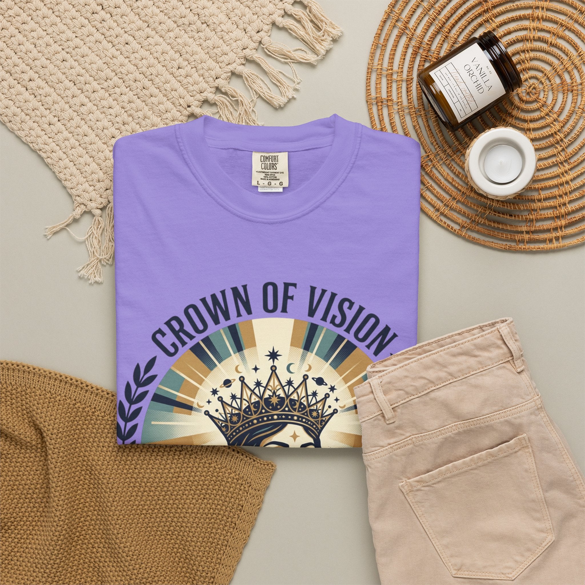 Power Runs Black Crown of Vision T-Shirt — Vintage Inspirational Graphic Tee by Printify