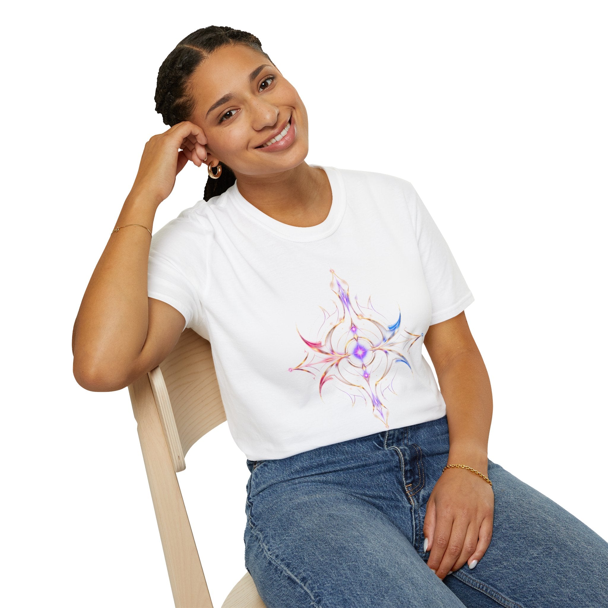 Power Runs Black PRB Pretty Rich Bitch The Collection Mystic Mandala Tee — Subtle Pastel Spiritual Graphic T-Shirt by Printify
