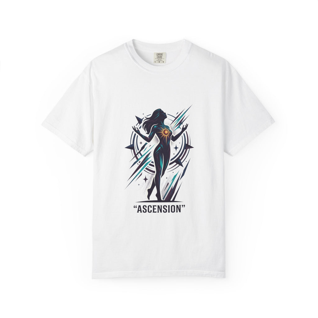 Power Runs Black PRB Ascension Graphic T-Shirt — Cosmic Silhouette Tee by Power Runs Black